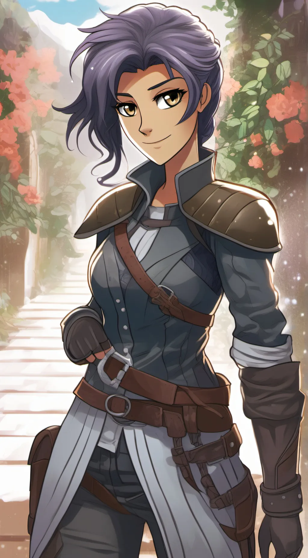 ai character: Nebula Violette  background