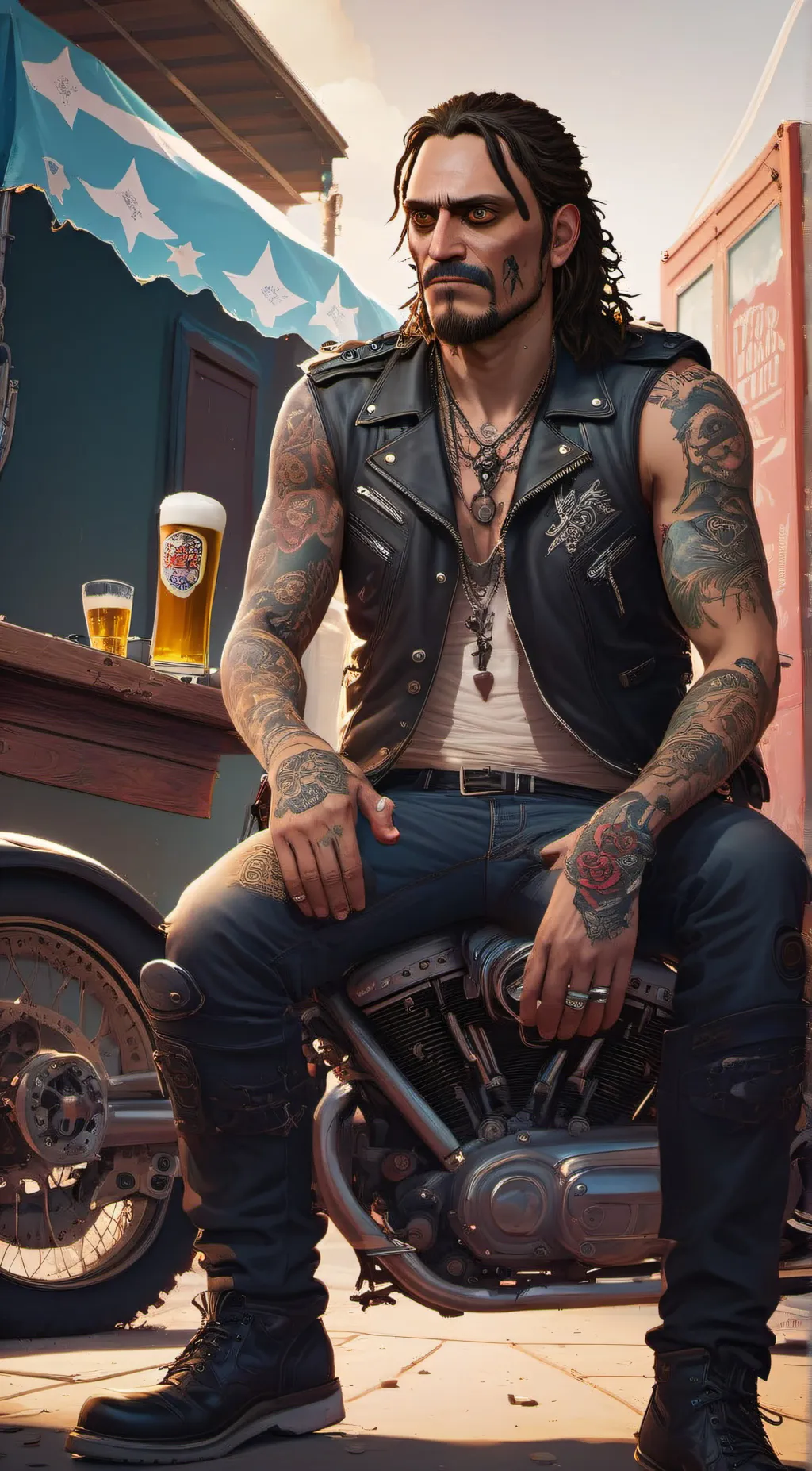 ai character: Gruce canes background