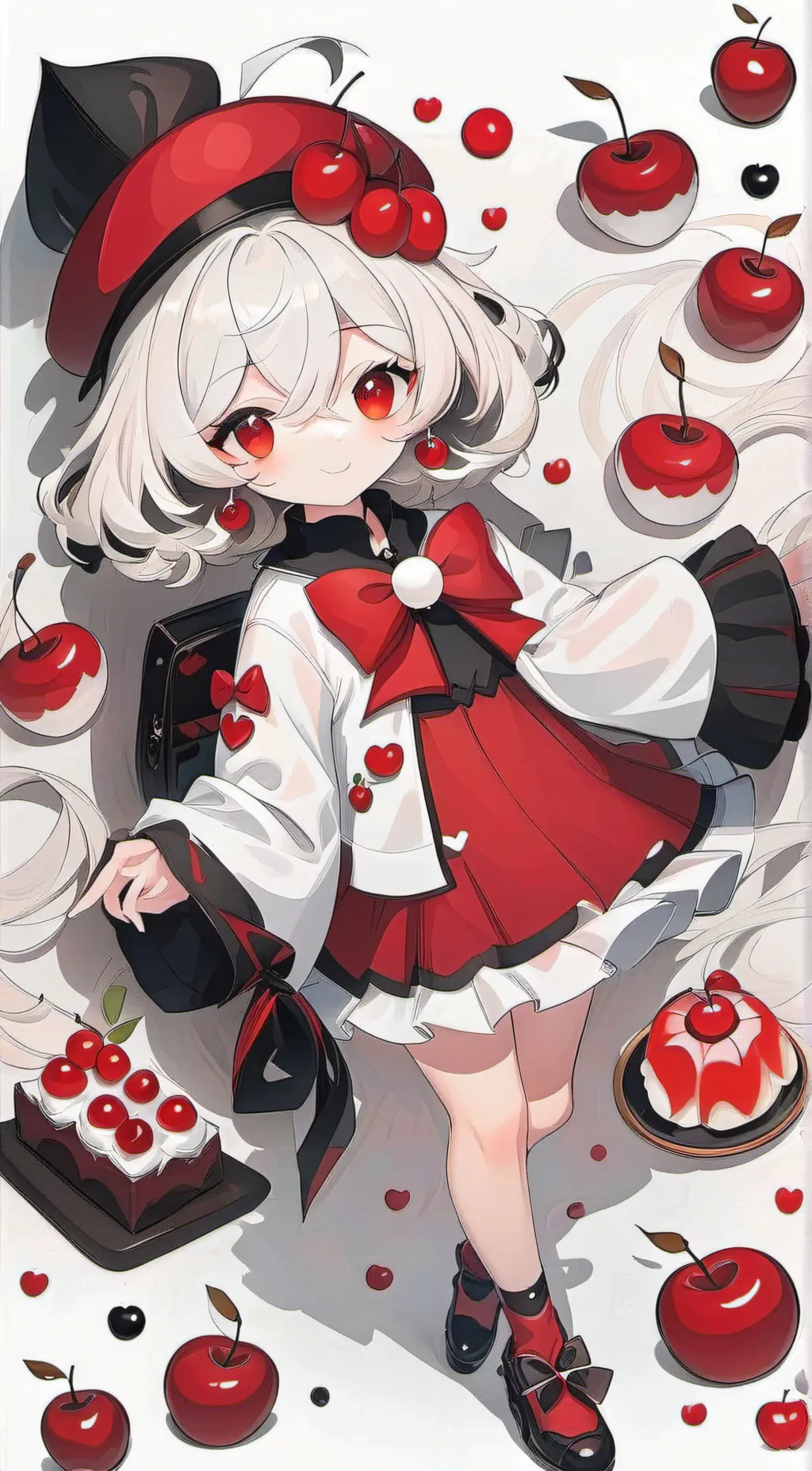 ai character: 🍒cherry🍒 background