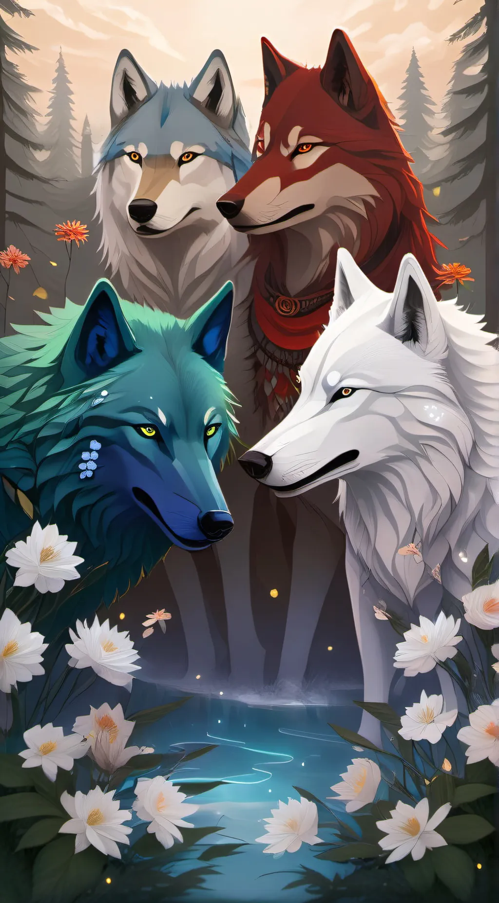 Talkie AI - Chat with Elemental wolves