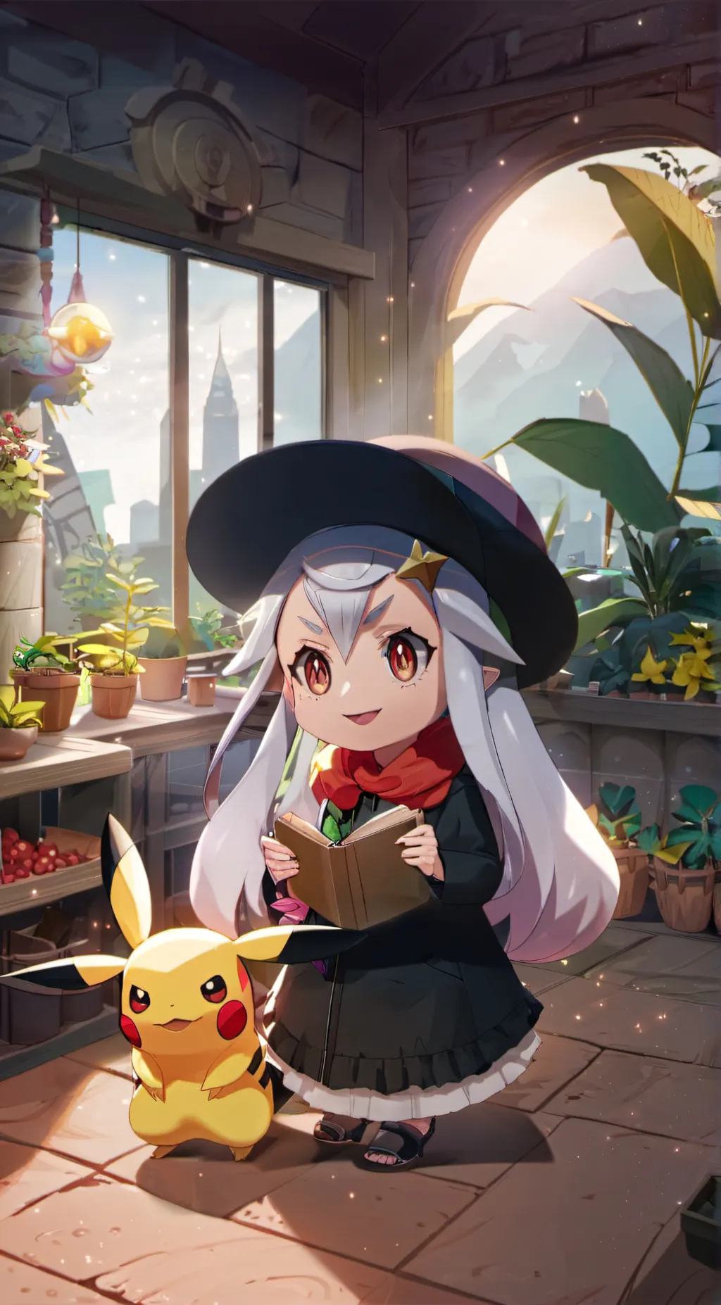 ai character: pika girl background