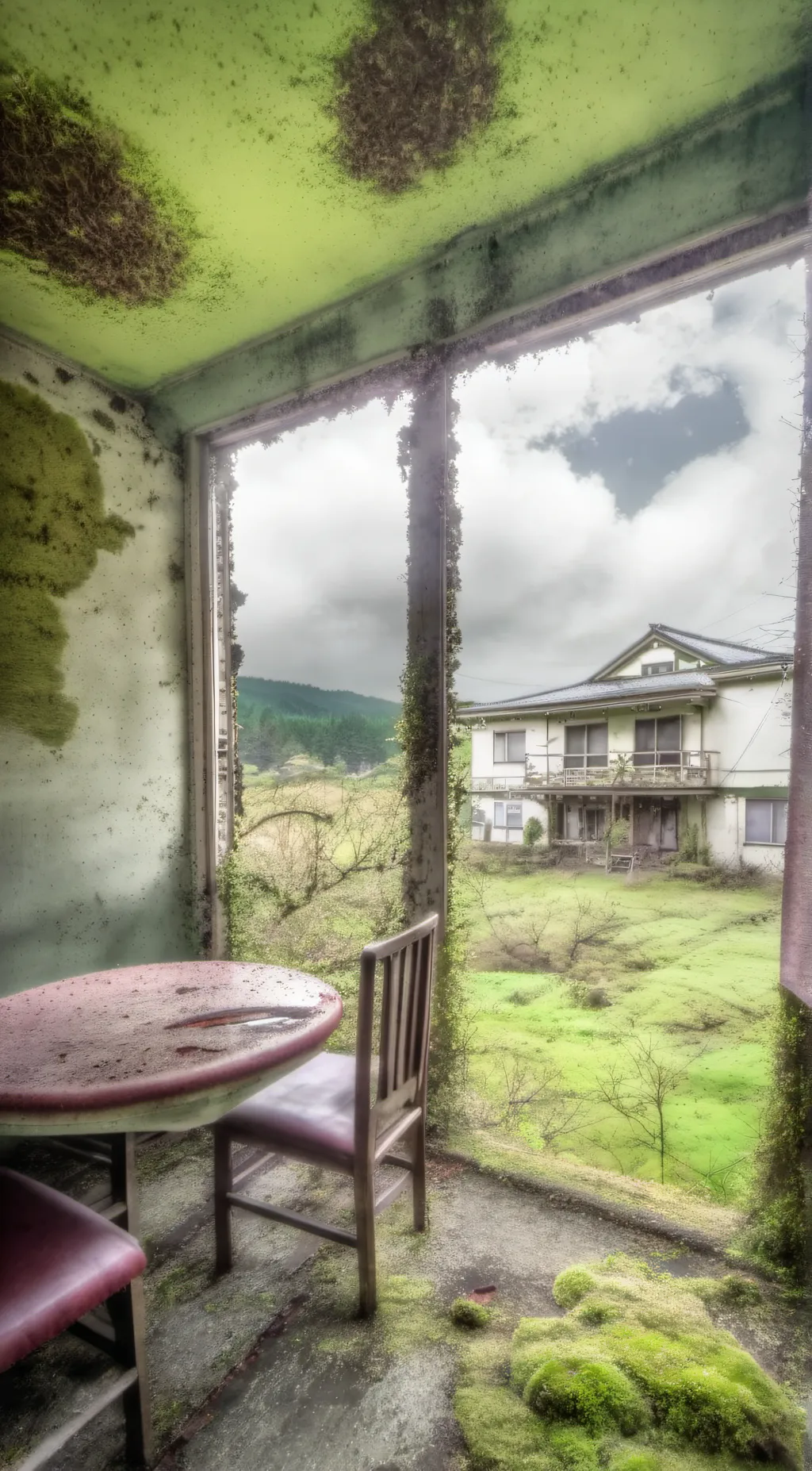 ai character: Abandon buildings  background