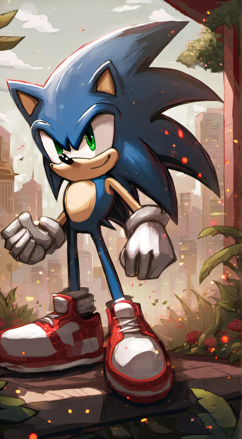 ai character: sonic the hedgehog background