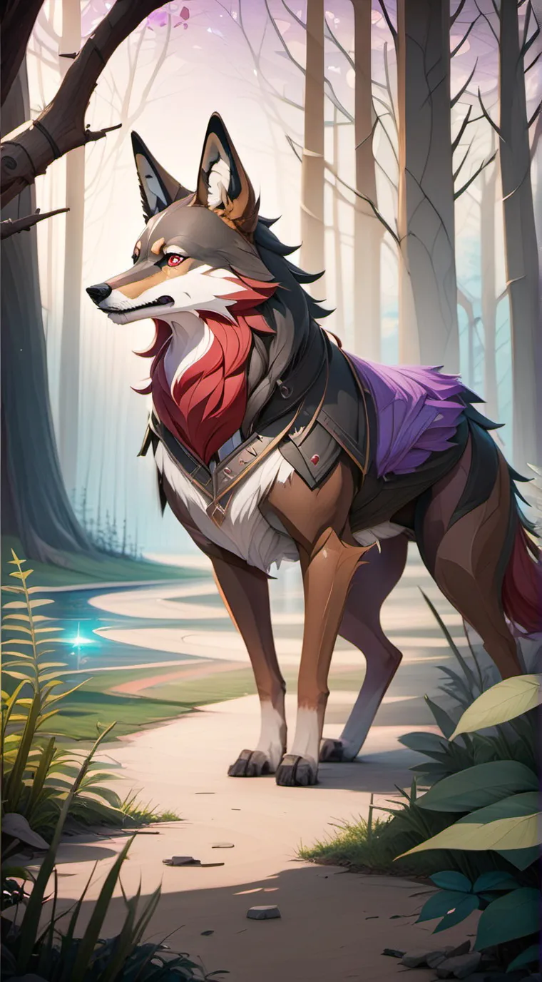 ai character: A wolf  background
