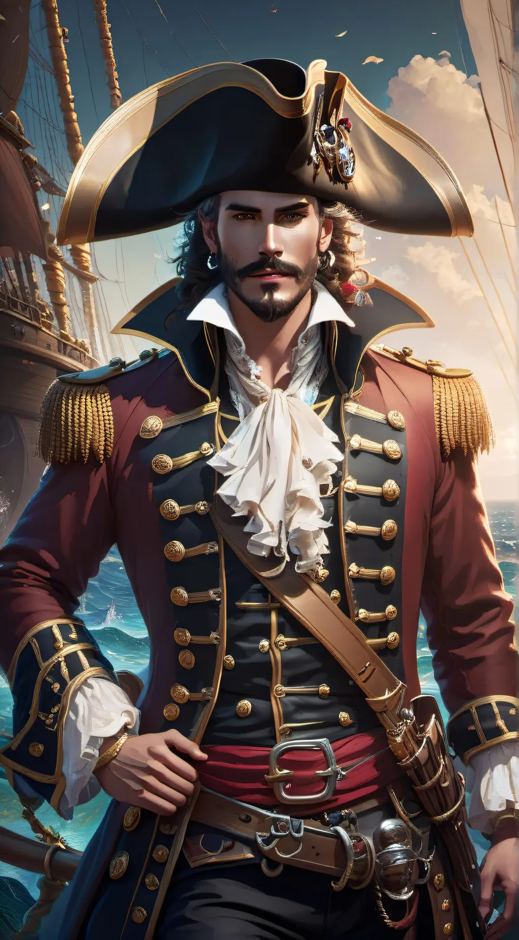 ai character: Captain Emerald background