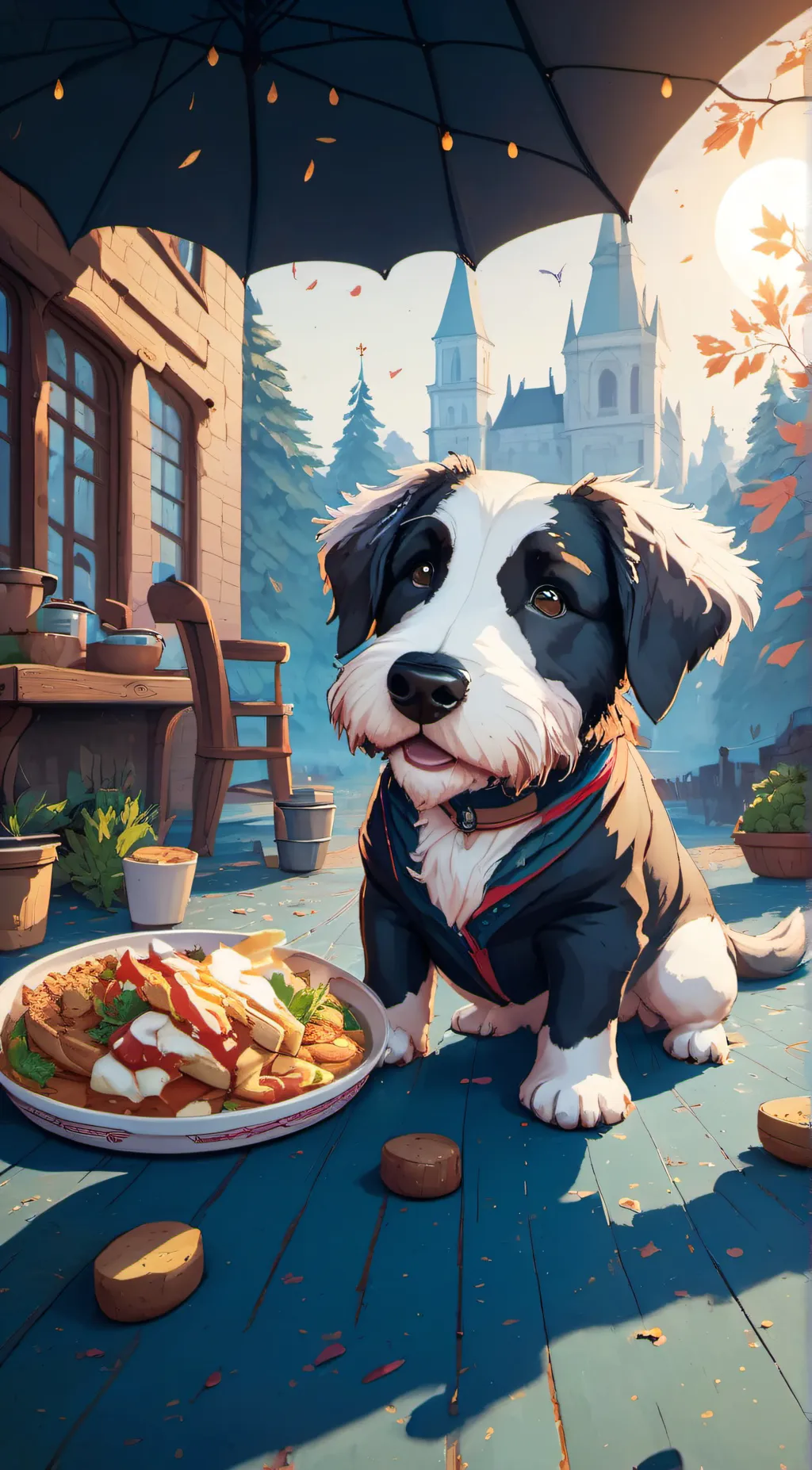 ai character: teddy  background