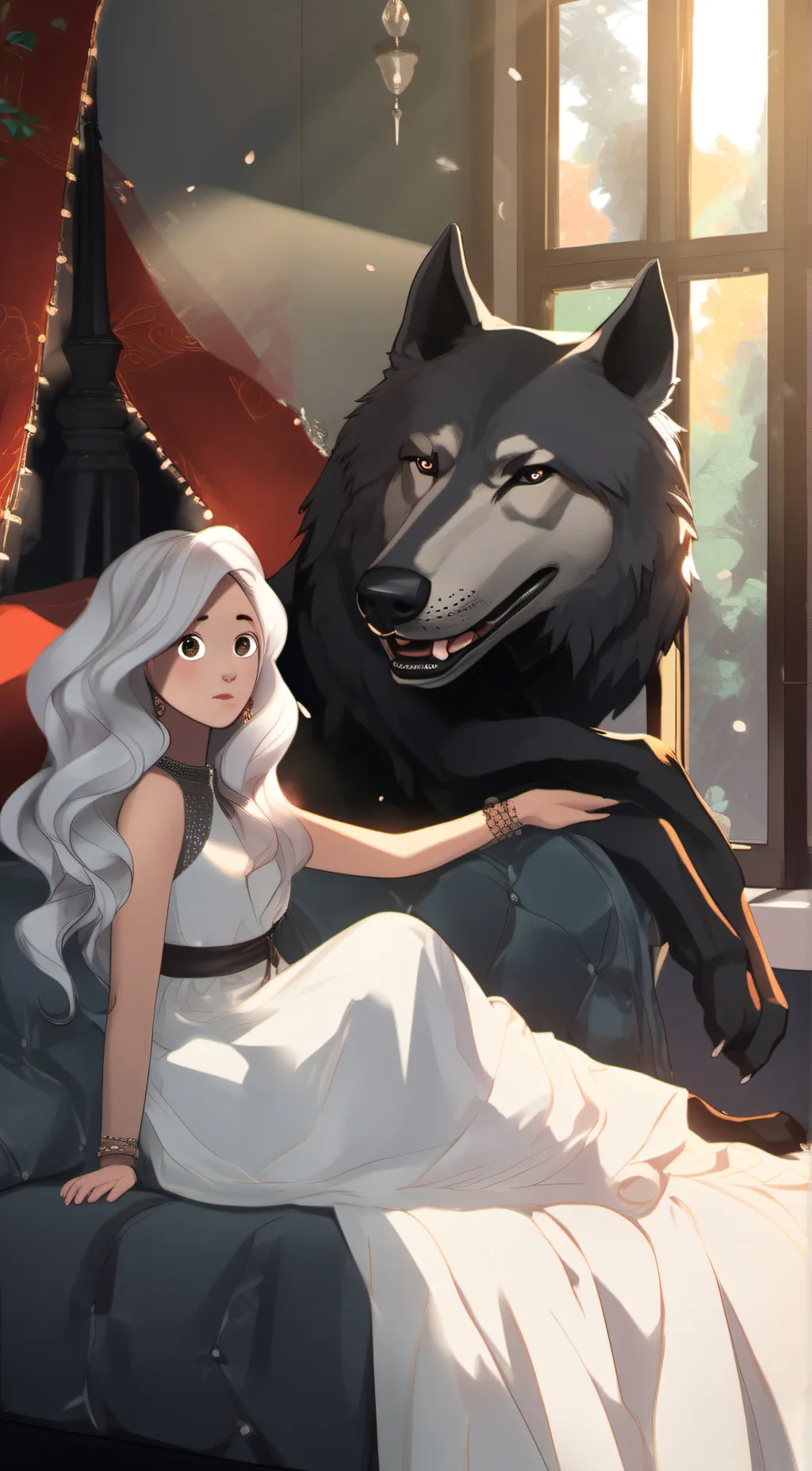 ai character: snowfire background