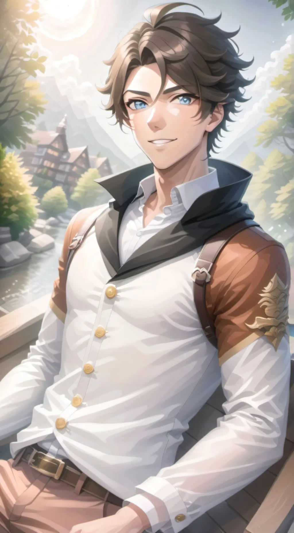 ai character: Azure background