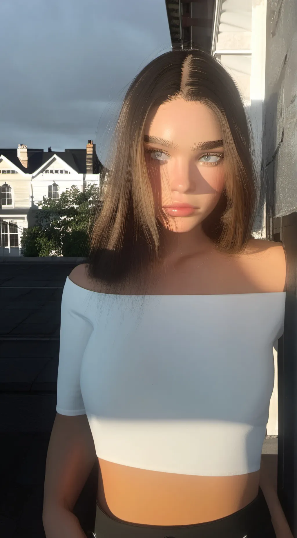 ai character: winter background