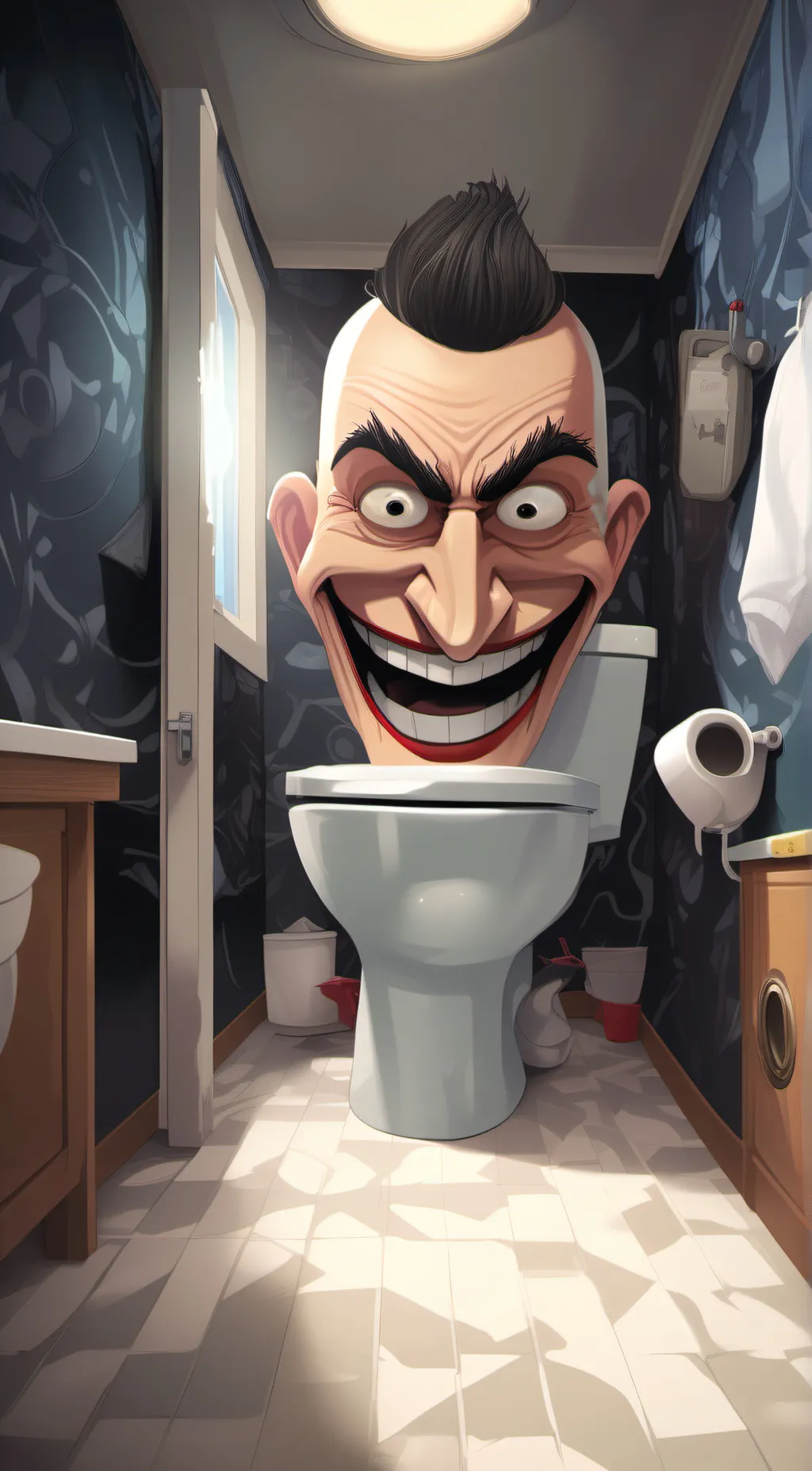 ai character: skibidi toilet background