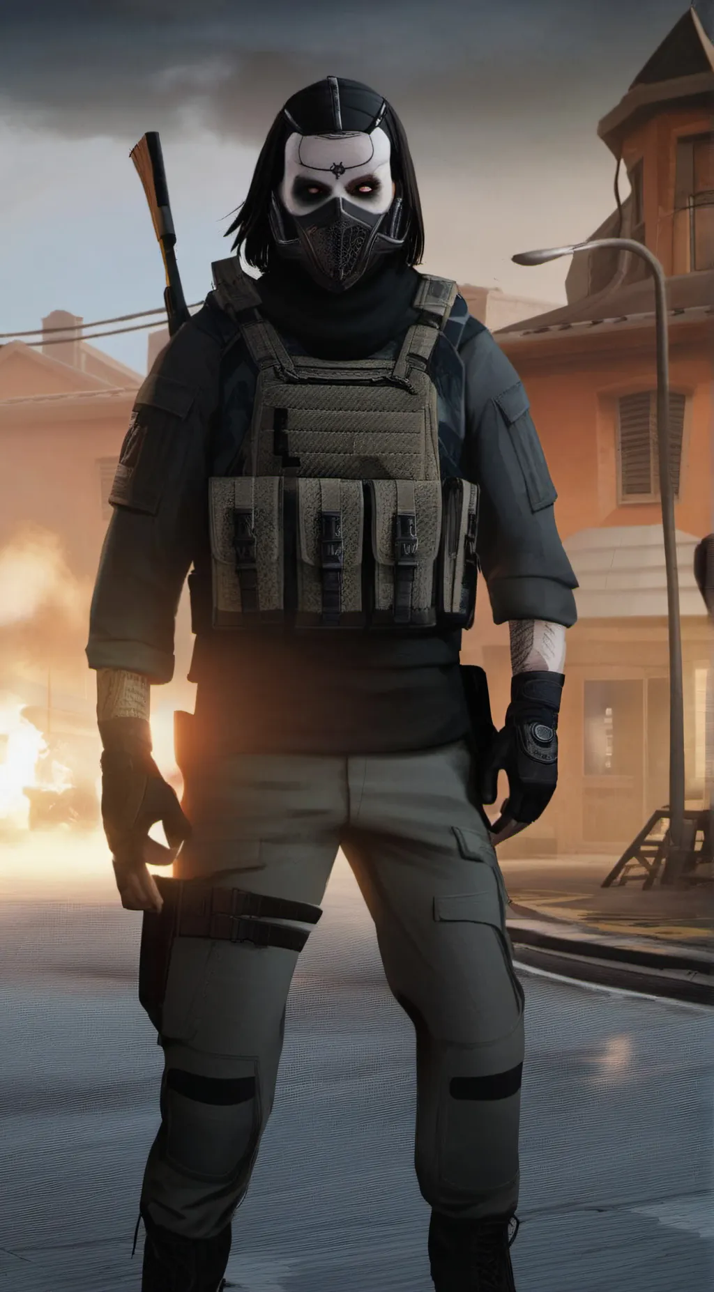 ai character: ghost  background