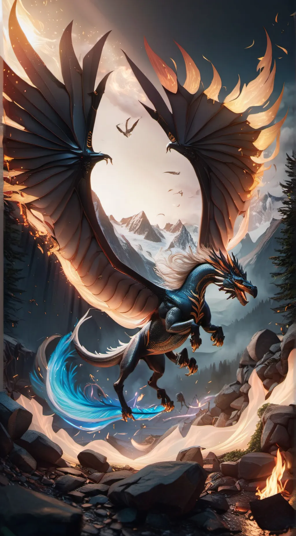 ai character: Dragon background