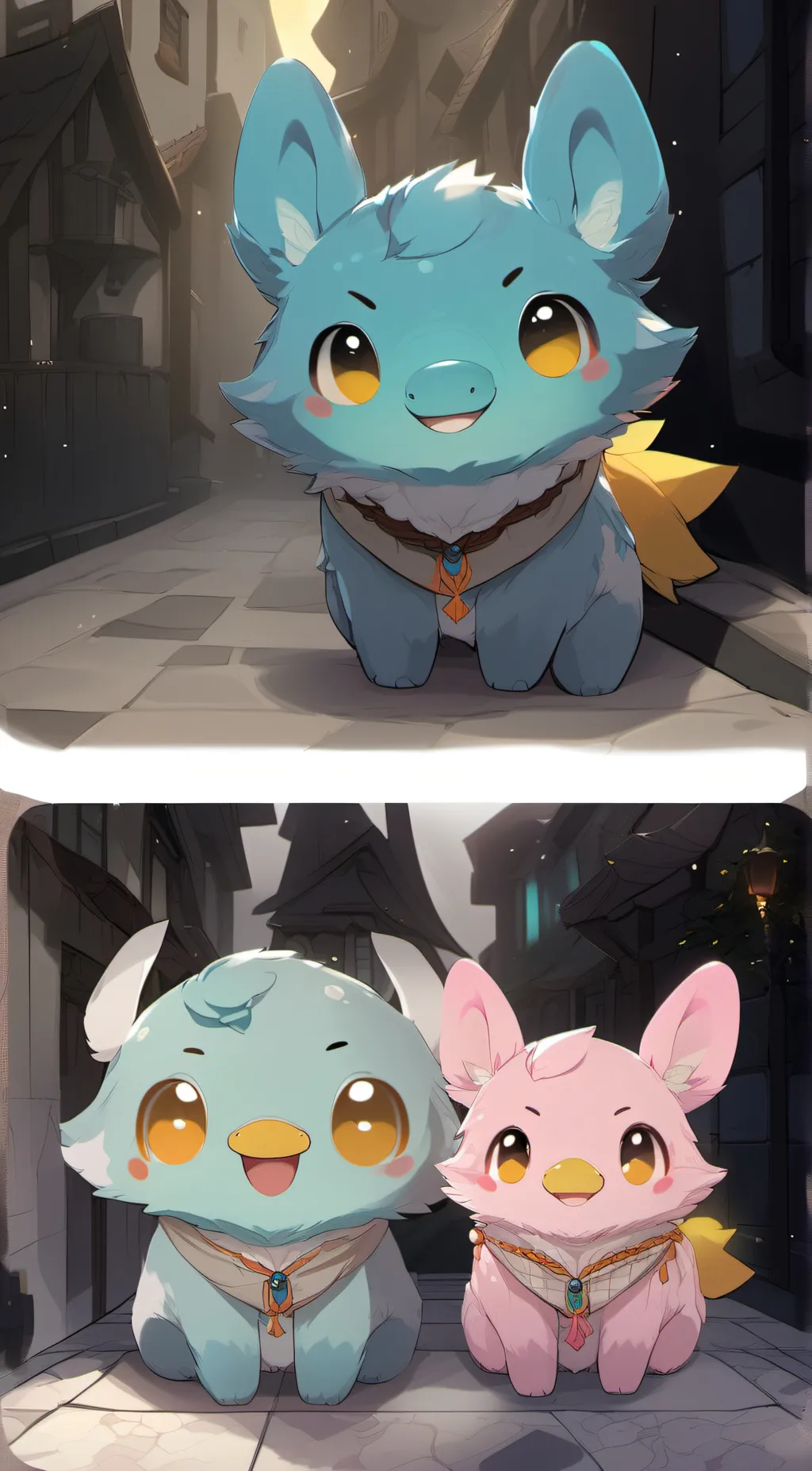 ai character: Bluey berry background