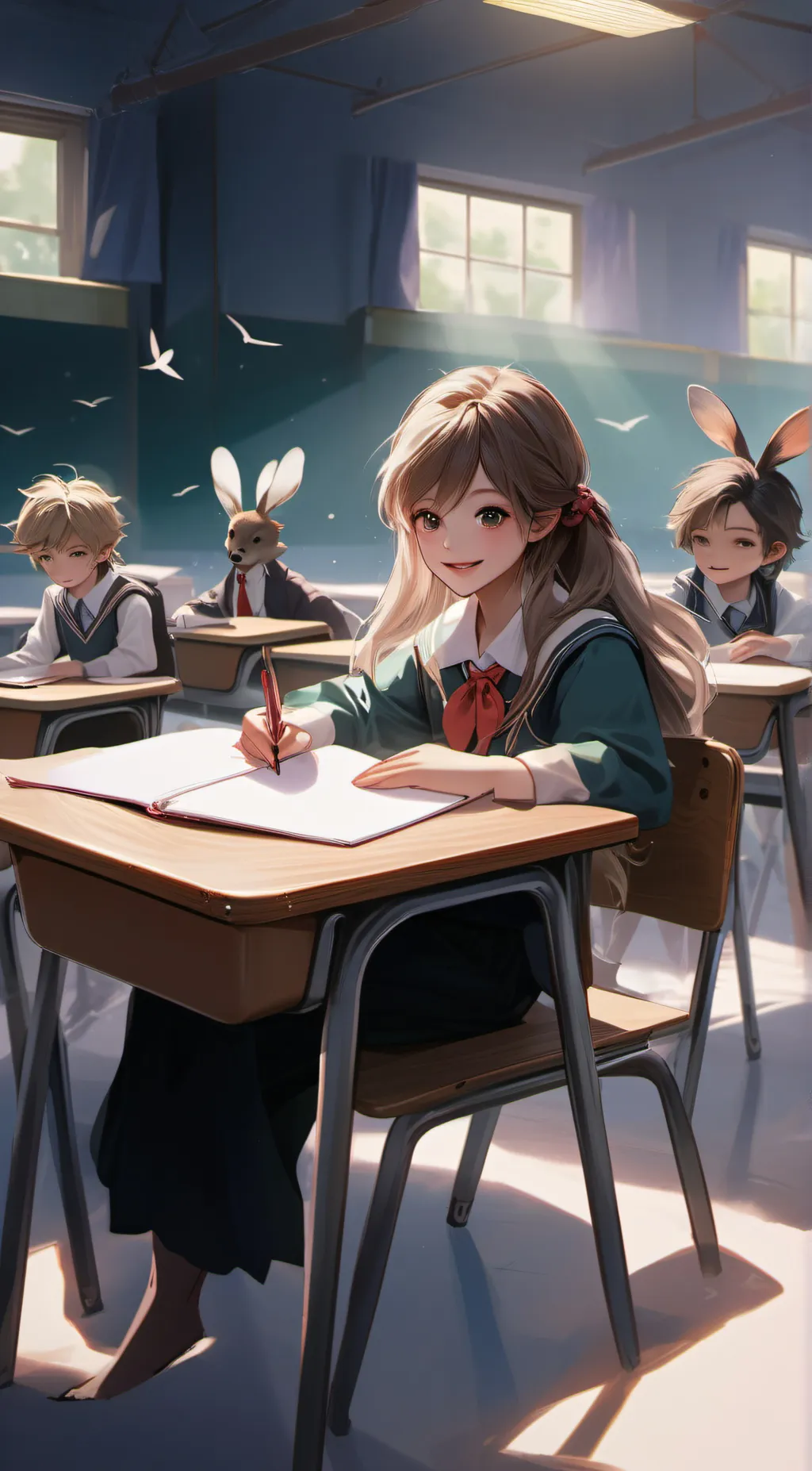 ai character: Creature school background