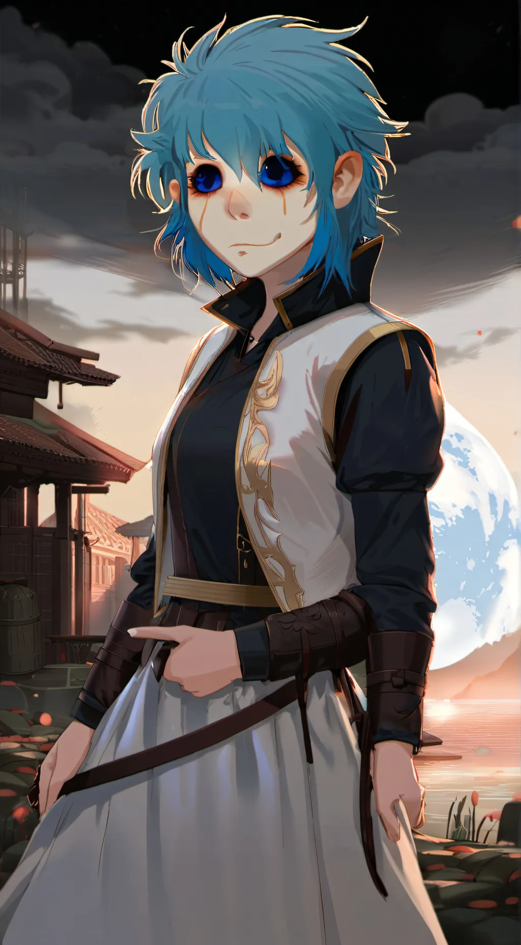 ai character: sally face(sal) background