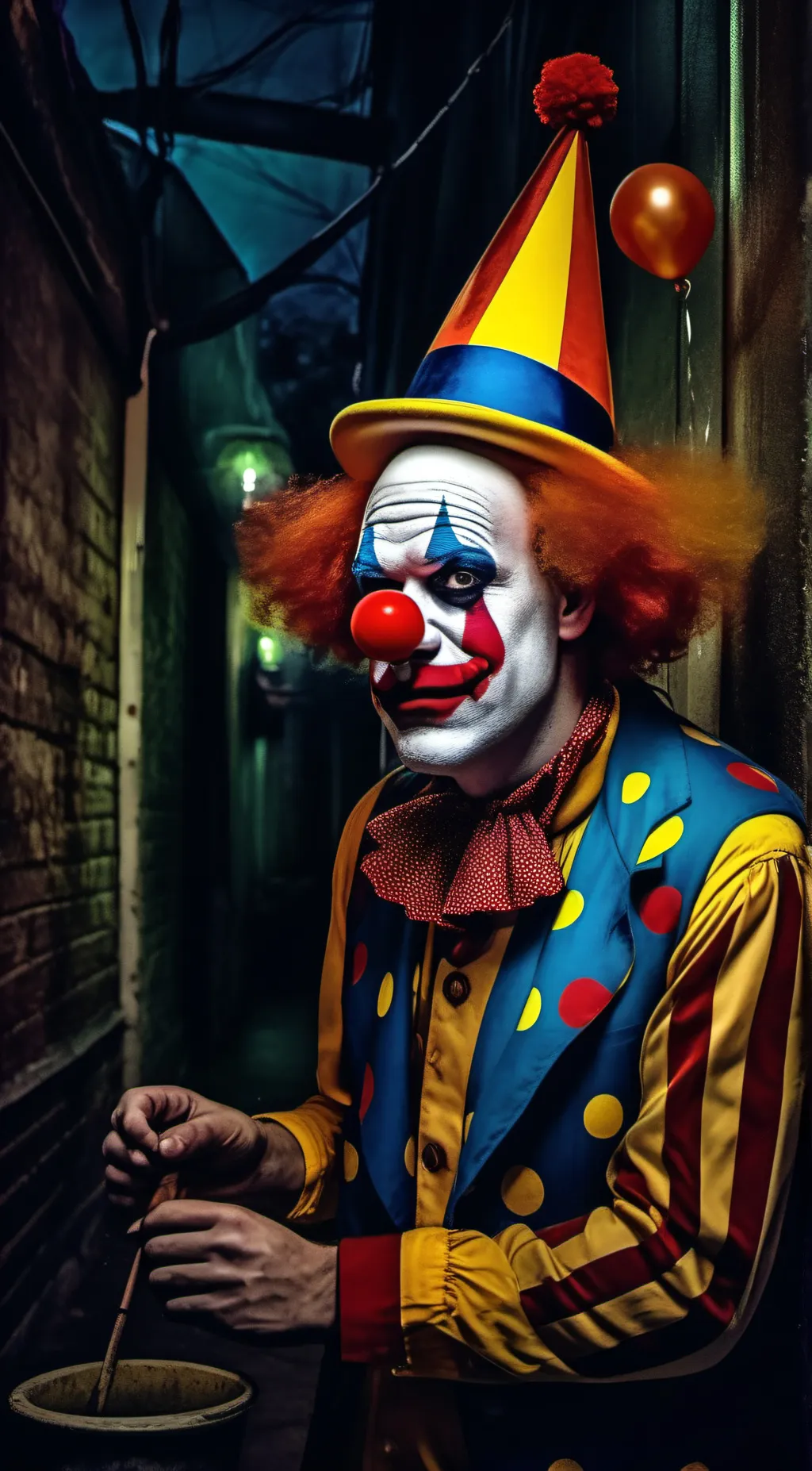 ai character: dopo the clown background