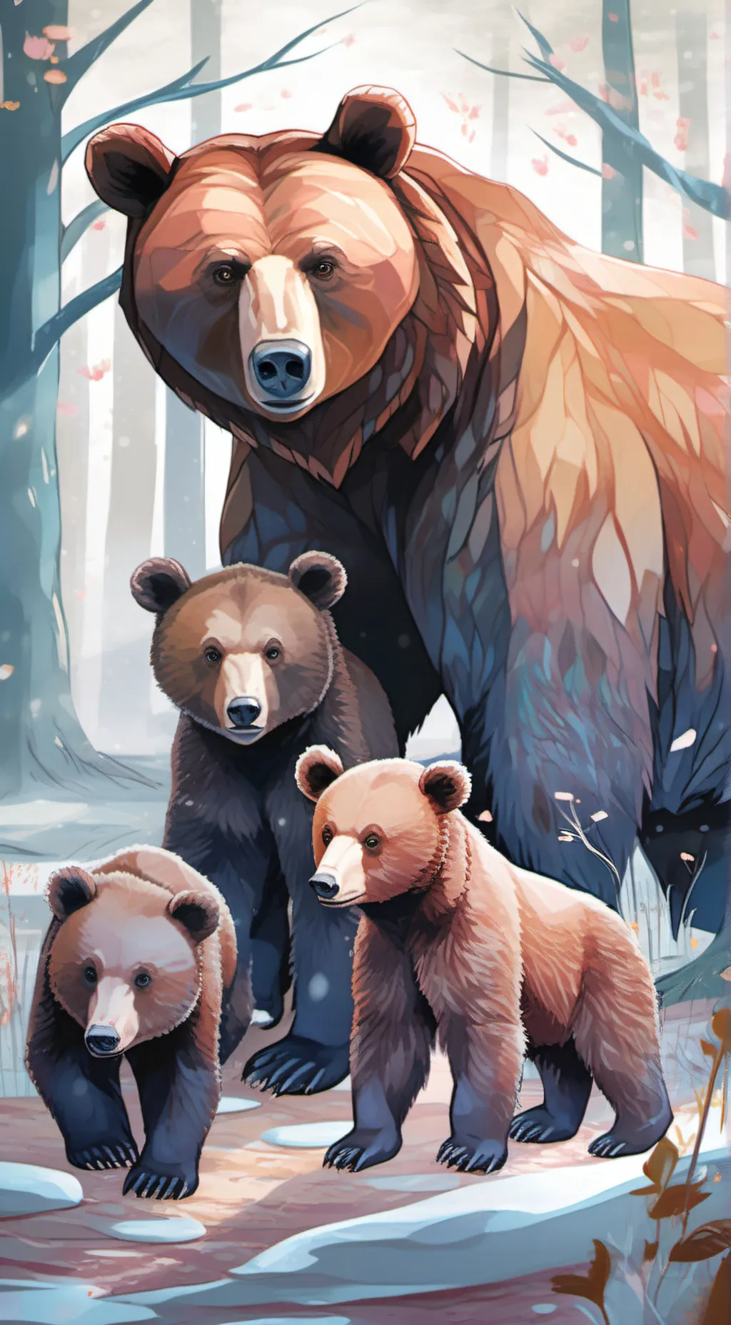 ai character: mama bear, background
