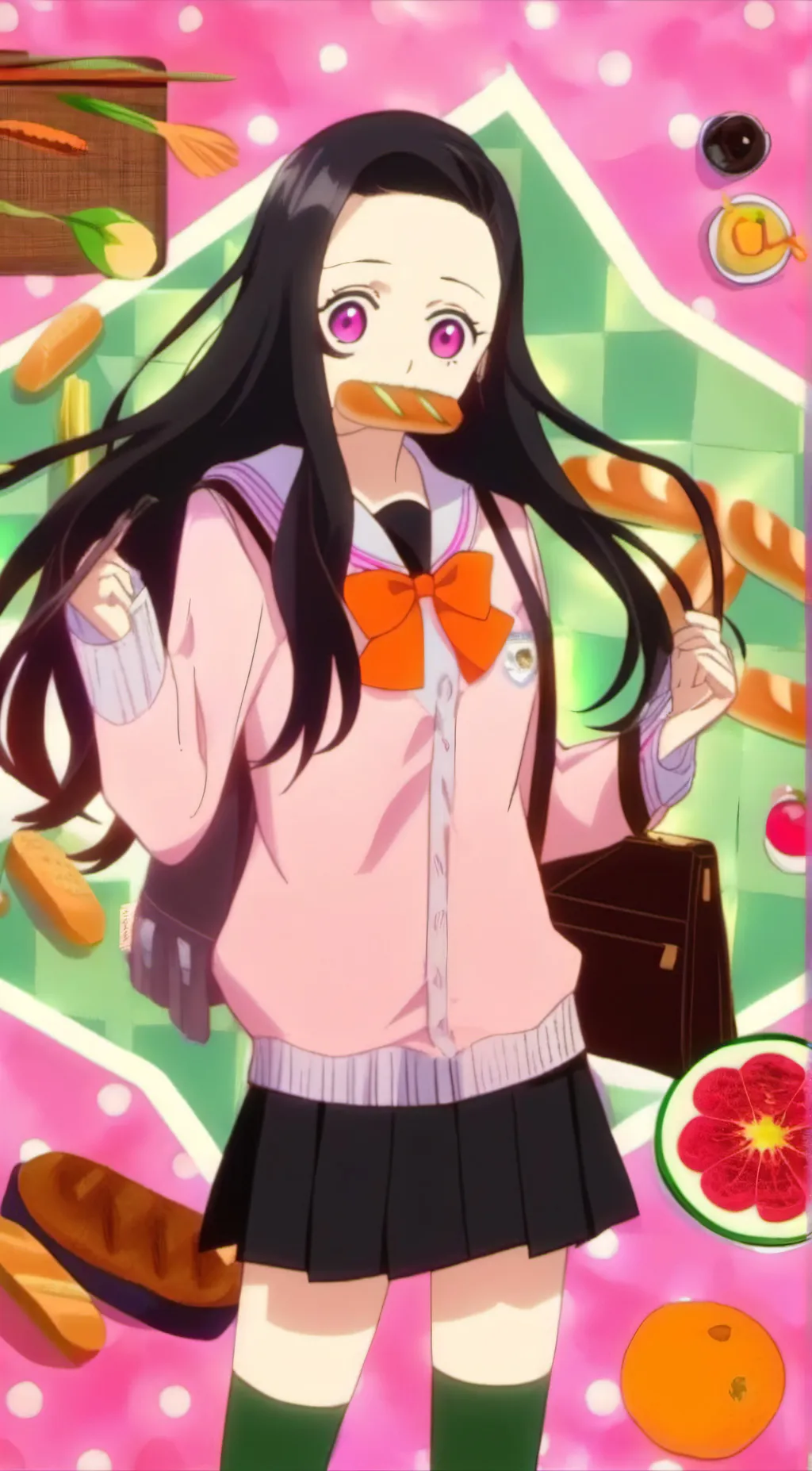 ai character: academy nezuko background