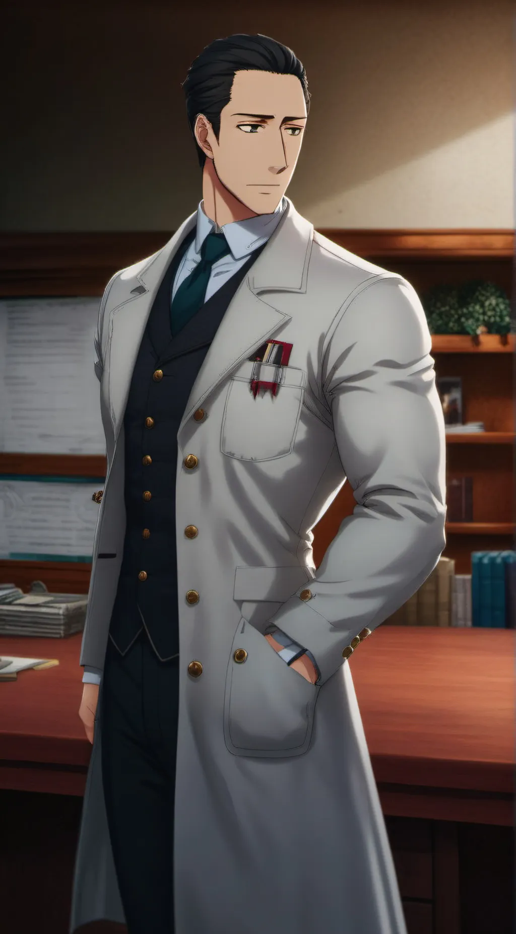 ai character: Dr. Charles Gears  background