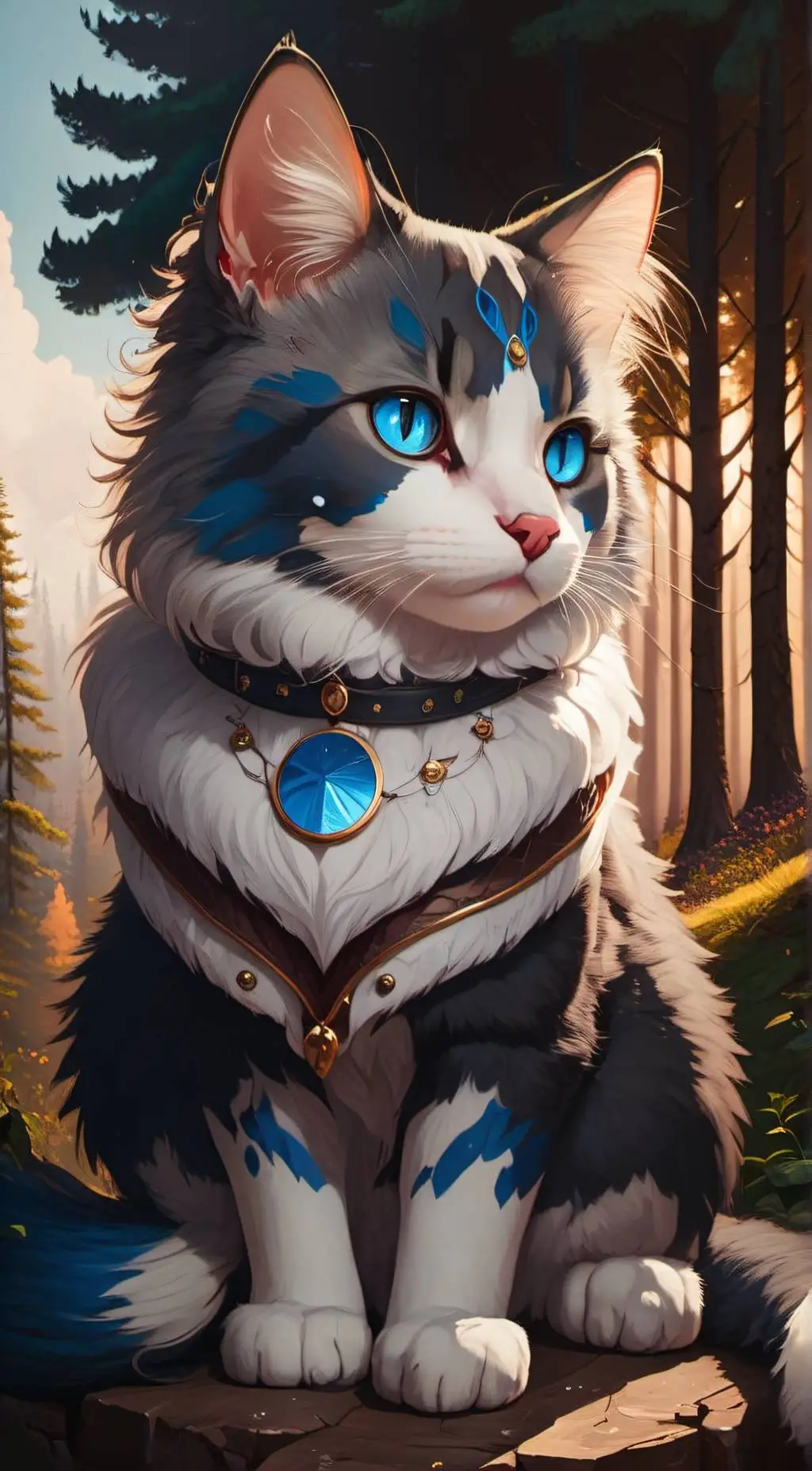 ai character: Blueberry background