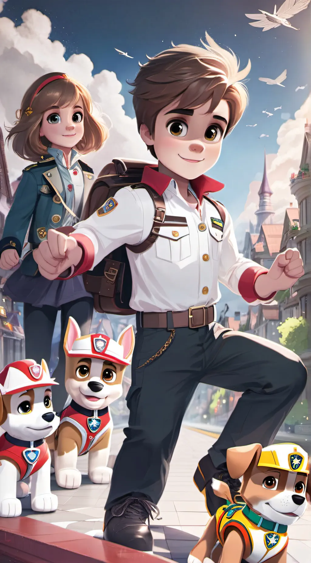 ai character: sky background