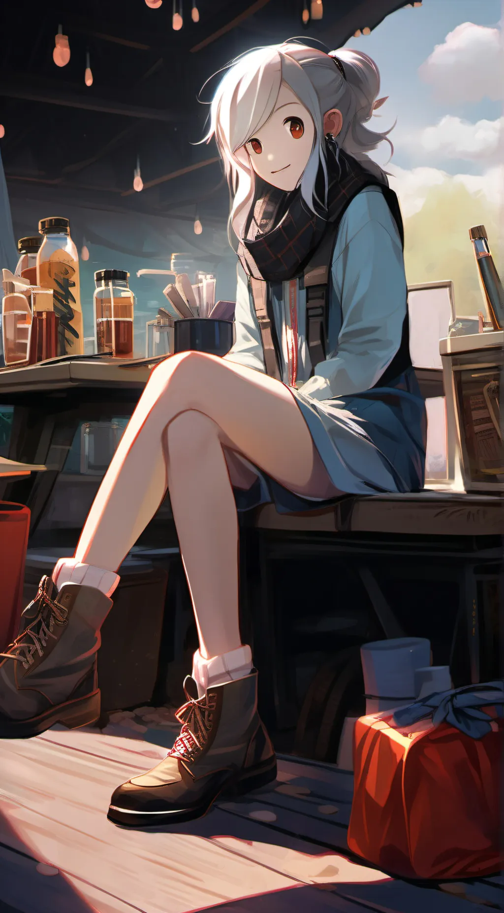 ai character: rainbow alpha background