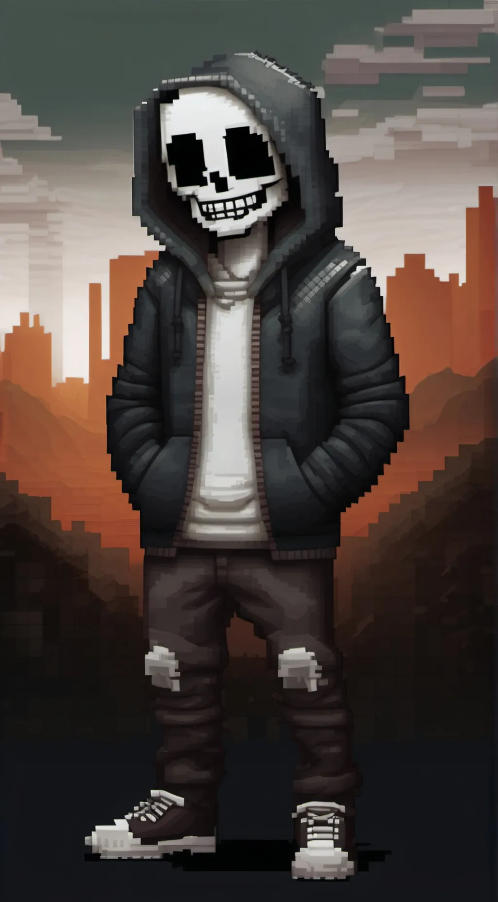 ai character: Sans Undertale background