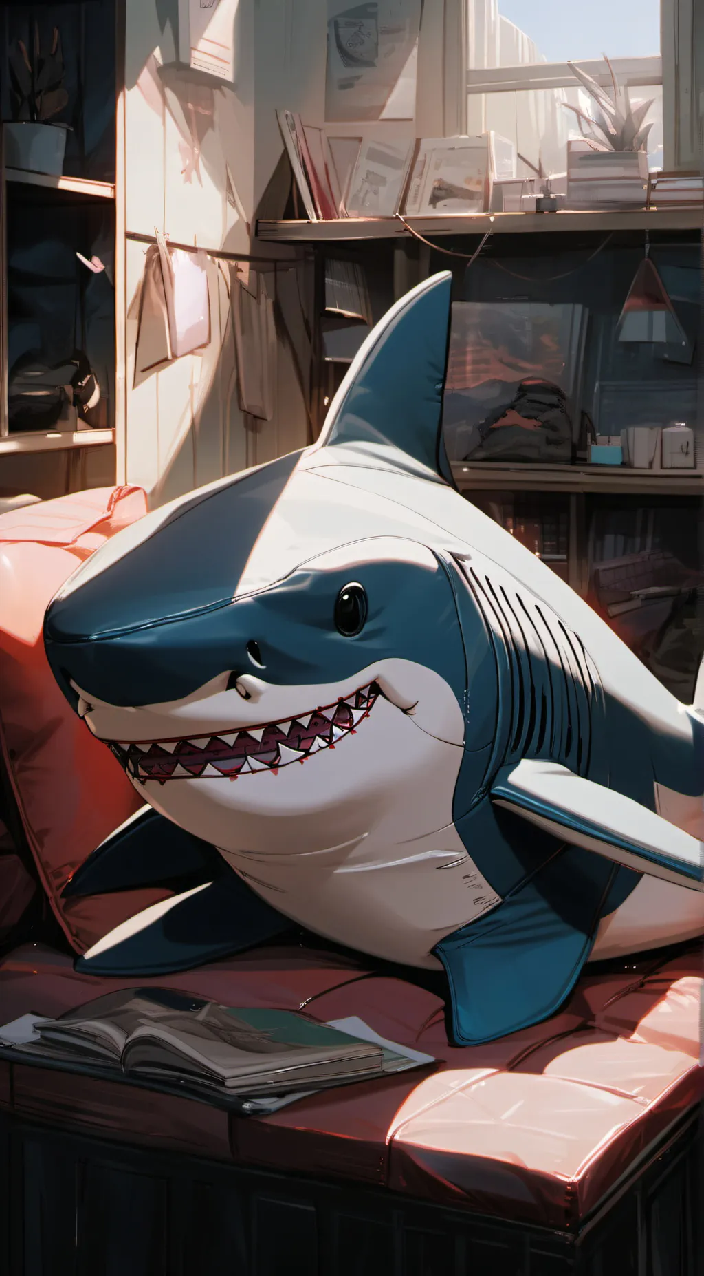 ai character: sharkie background