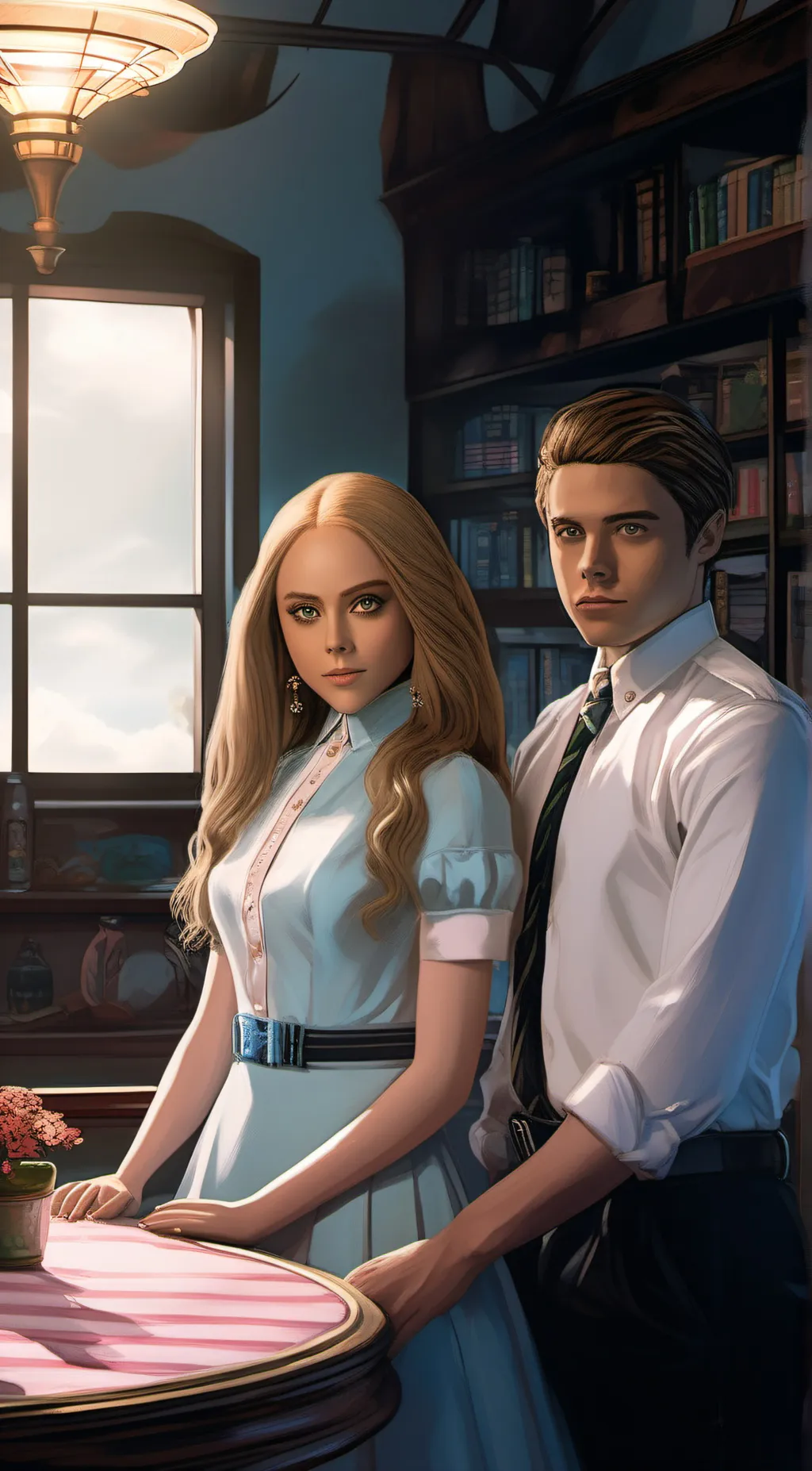 ai character: Mom,dad background