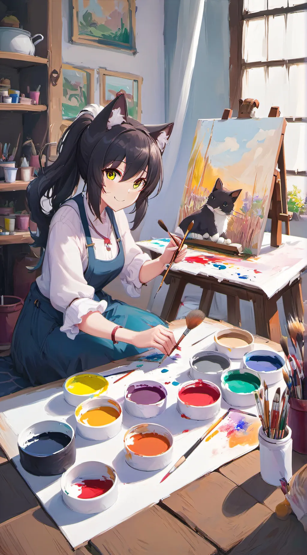 ai character: Kat background