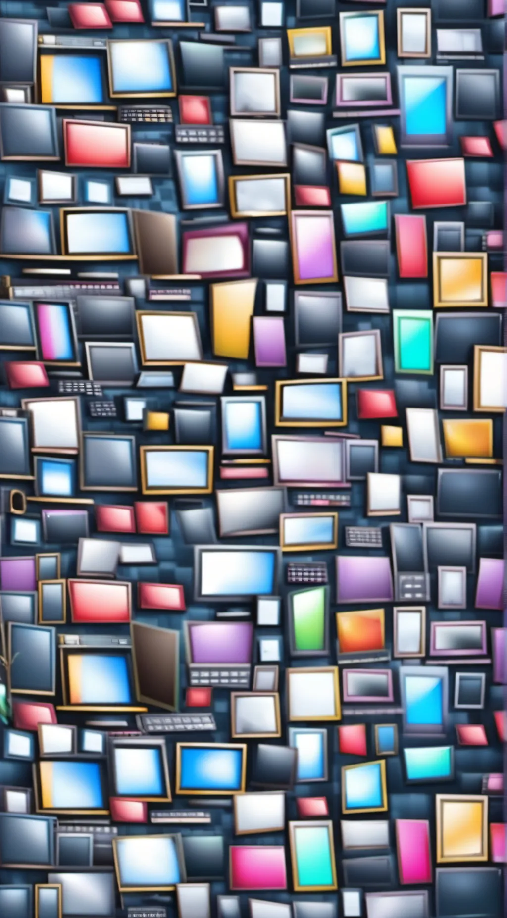 ai character: multiple screens background