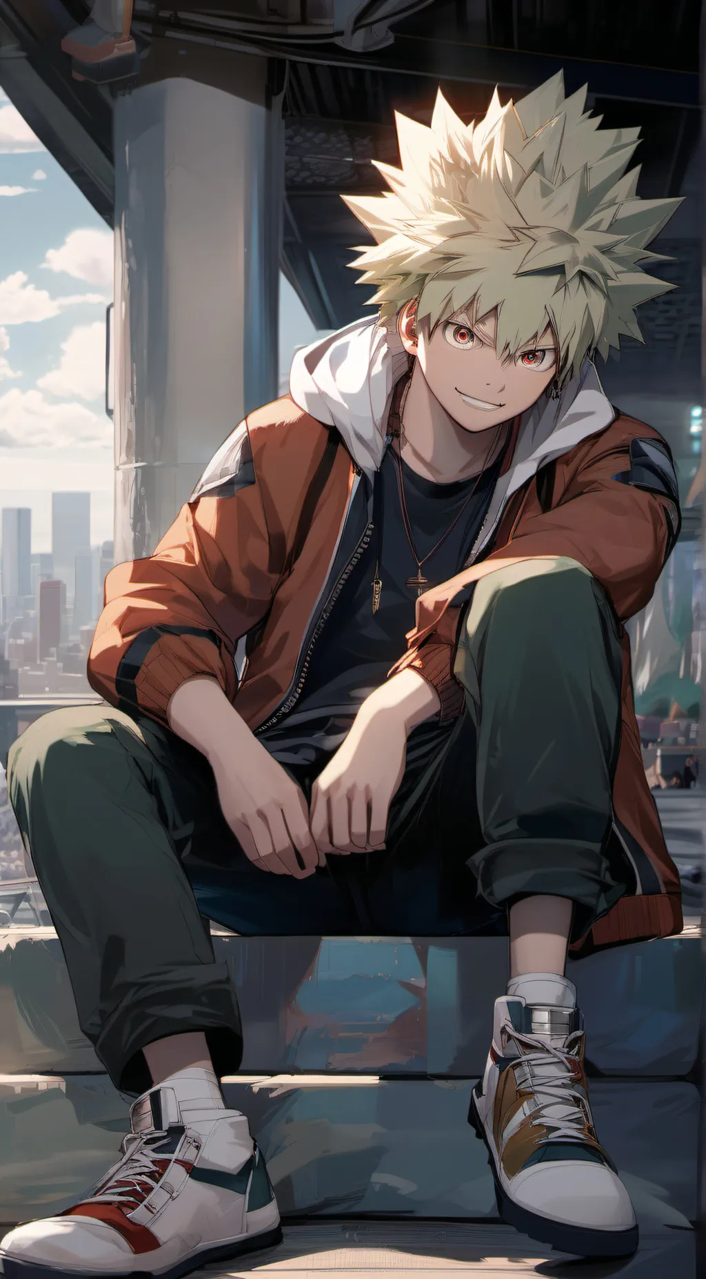 ai character: bakugou  background