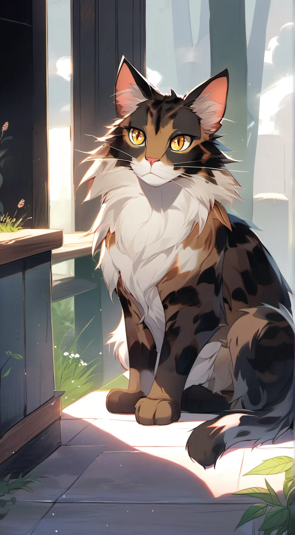 ai character: Spottedleaf  background