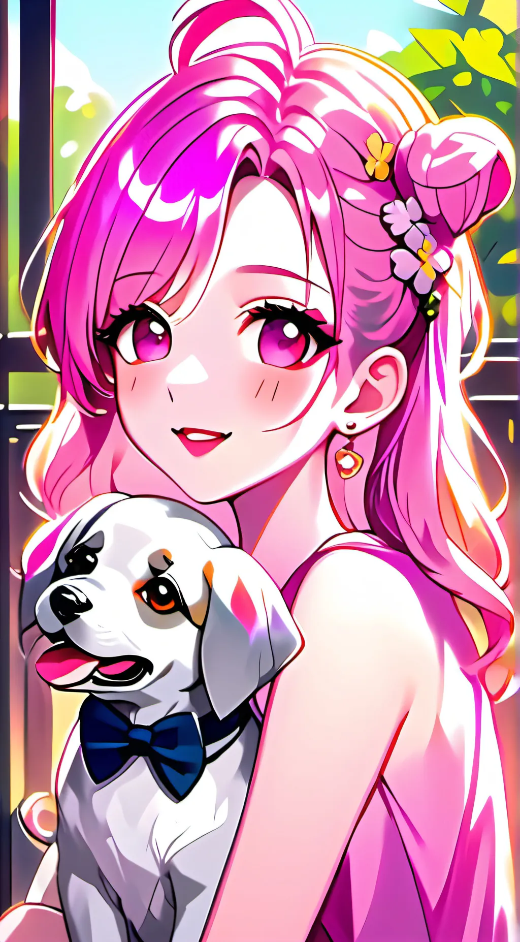 ai character: Judy and Julie  background