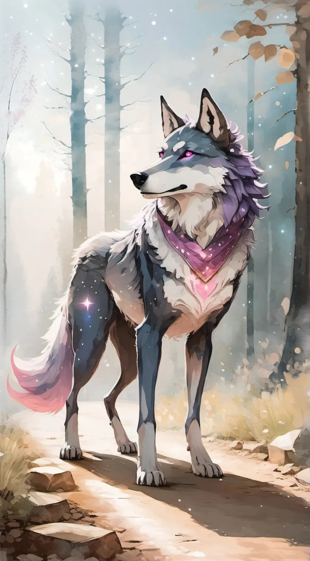 ai character: Star ' Trail background