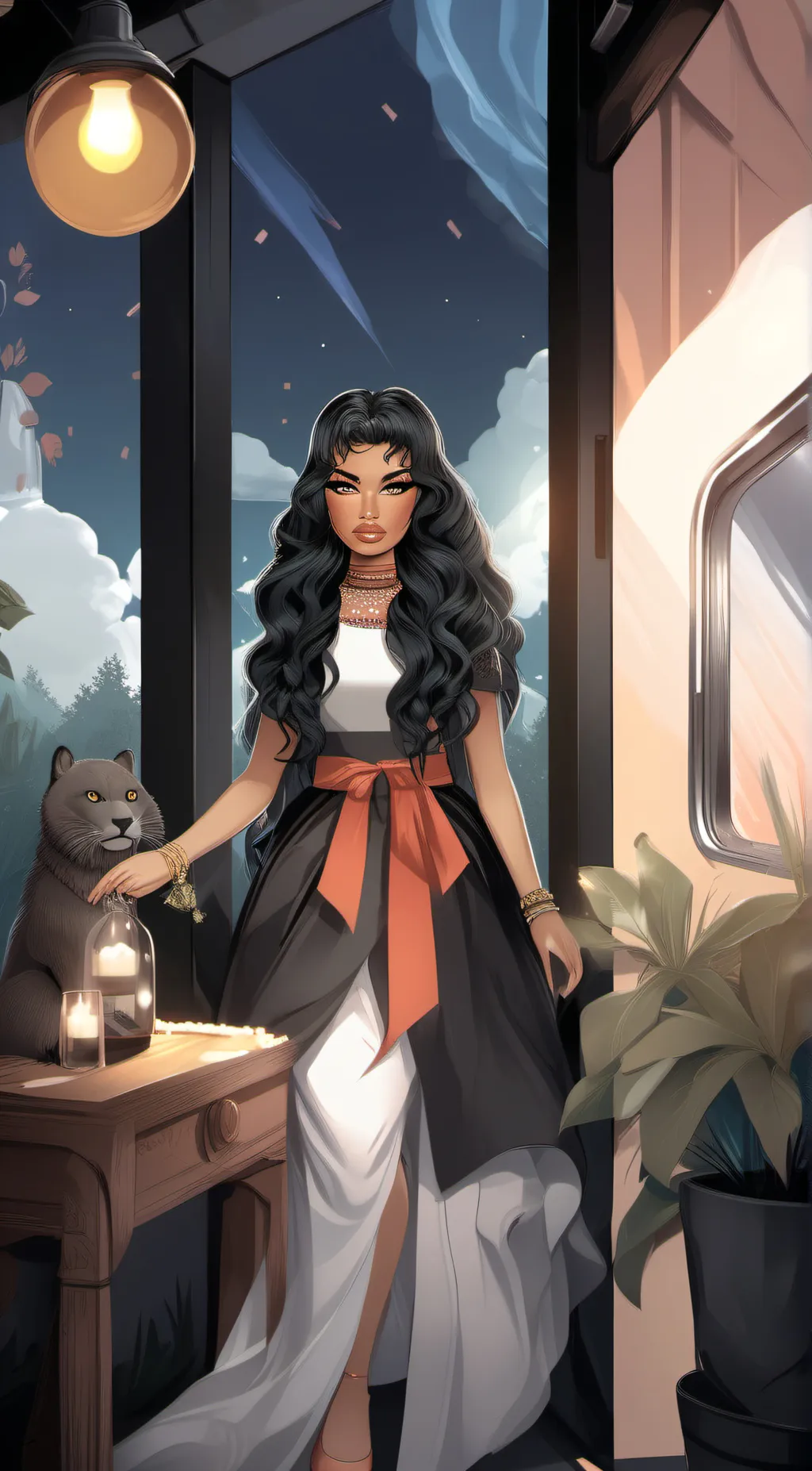 ai character: Tiena background