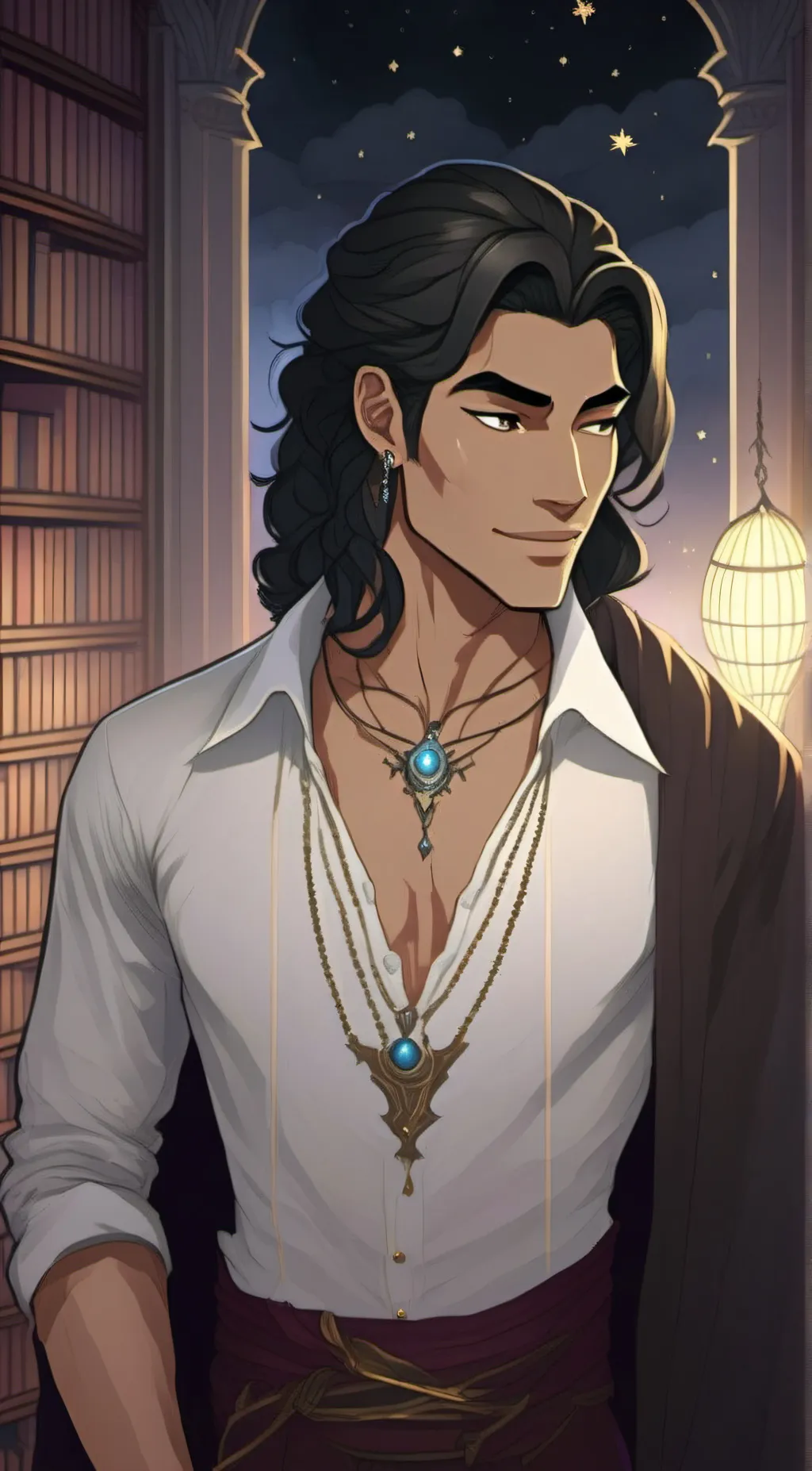 ai character: Dante crane background