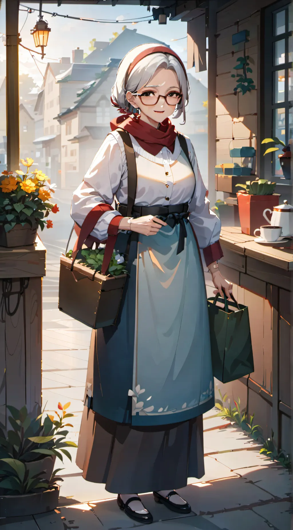 ai character: Pellegrina  background