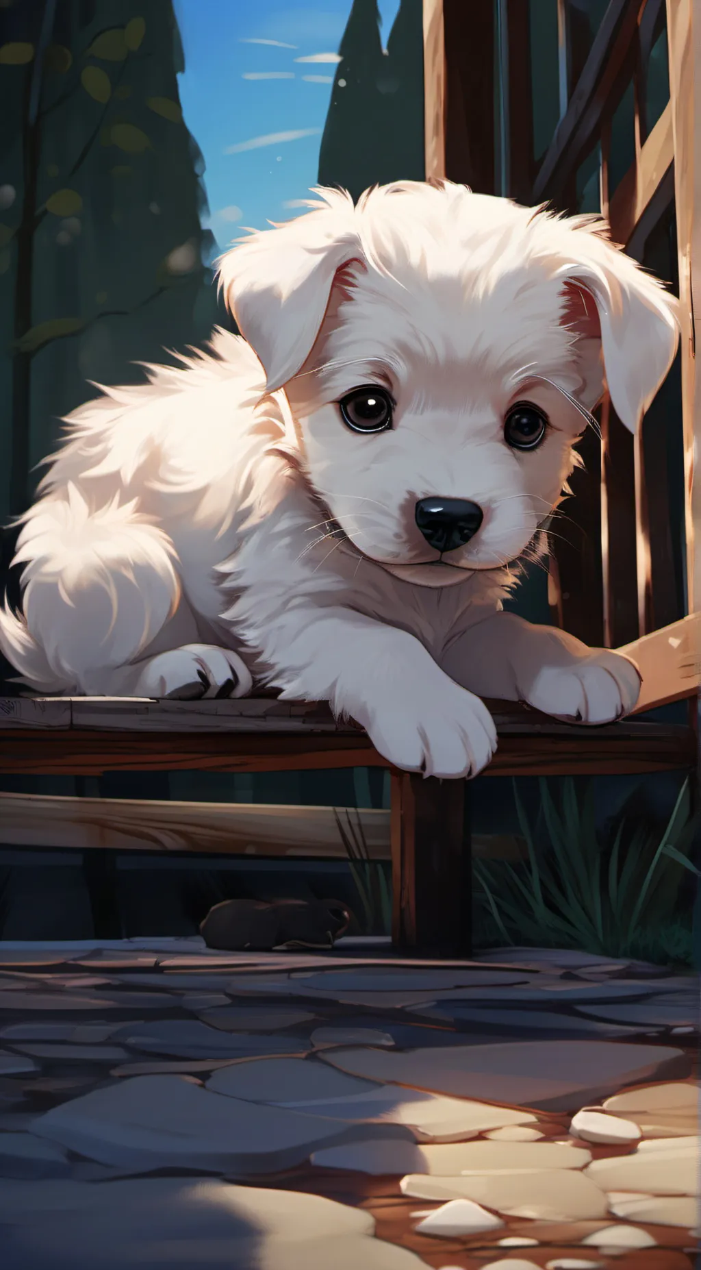 ai character: Little Puppy background