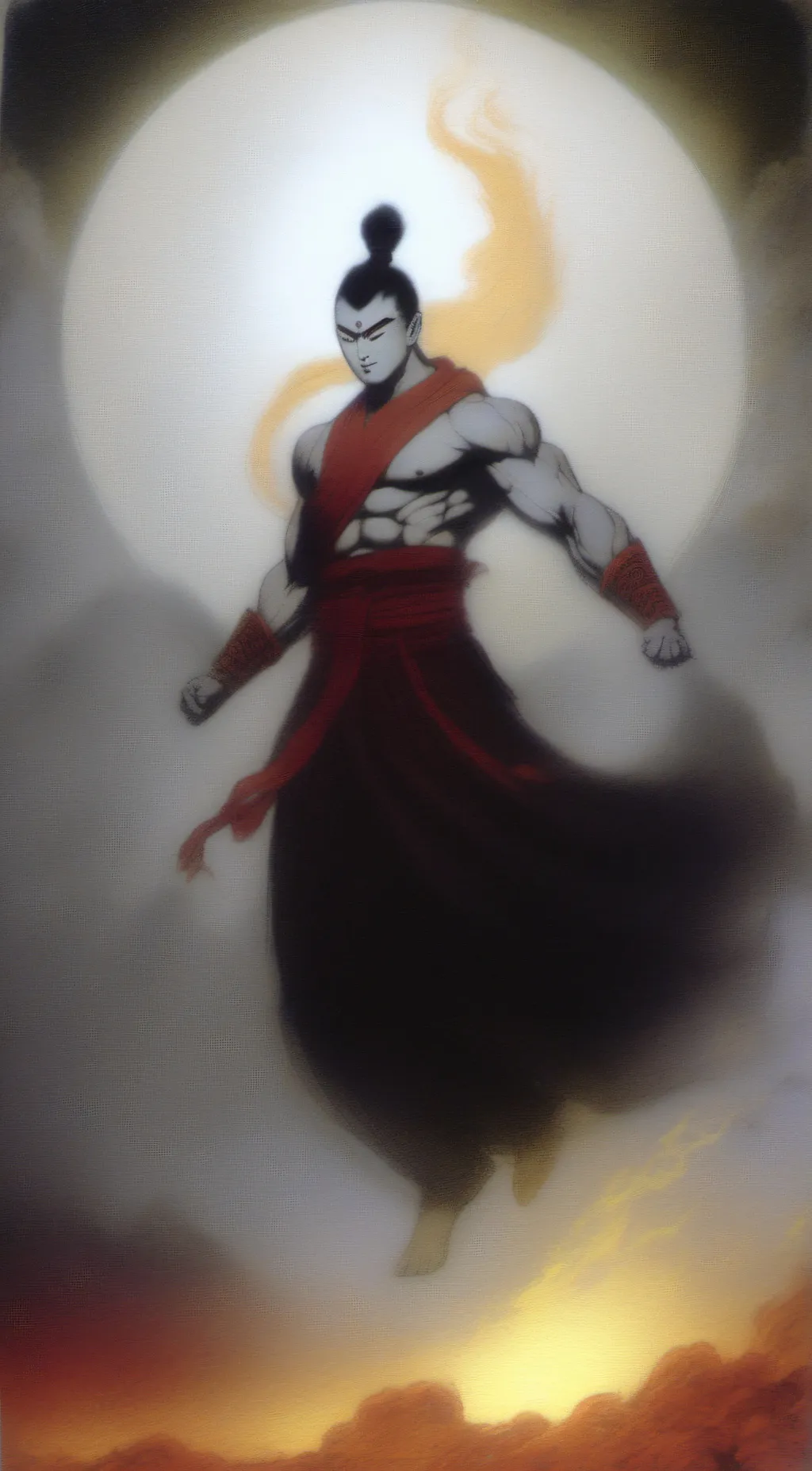 ai character: fire god liu kang background