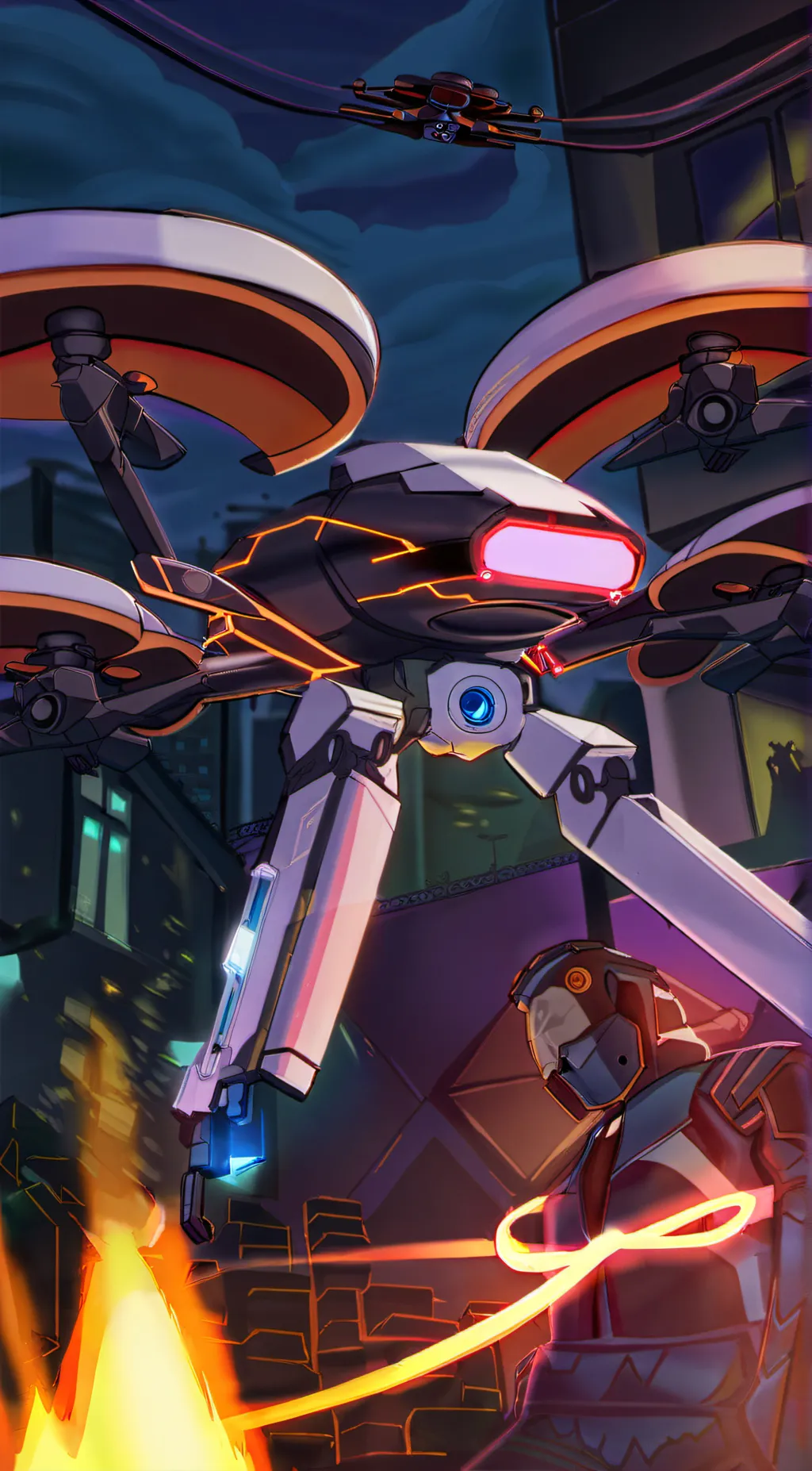 ai character: uzi and N background