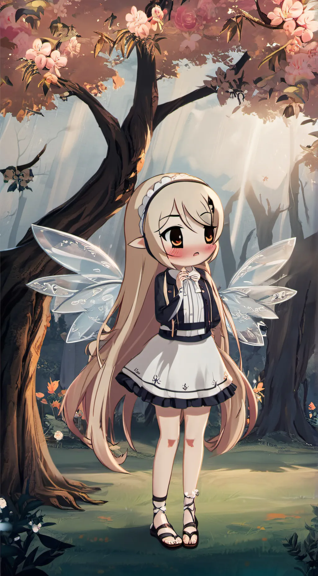 ai character: Amber background