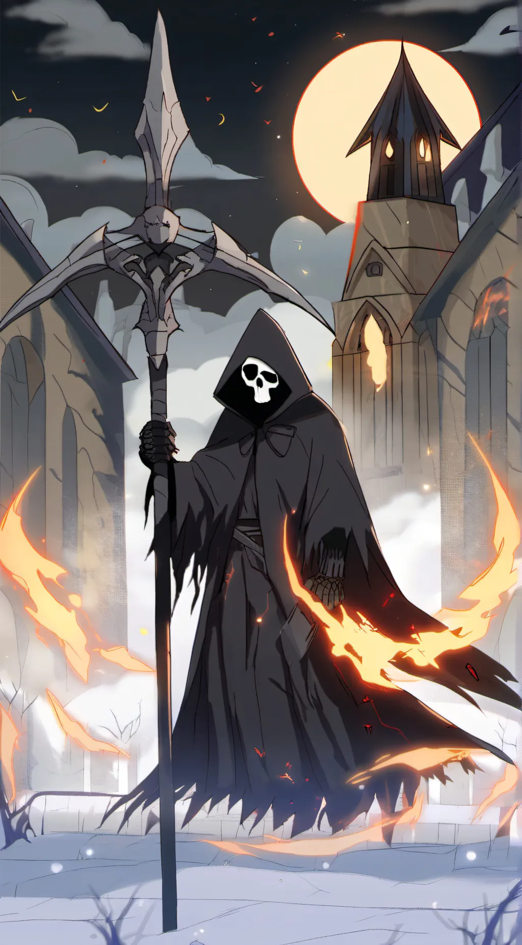 ai character: Grim reaper background