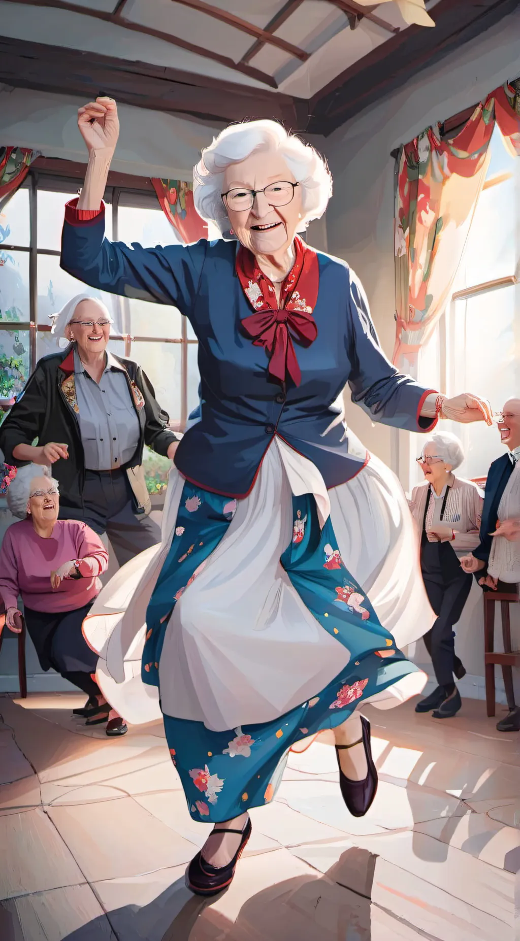 ai character: Gyatt Grandma background