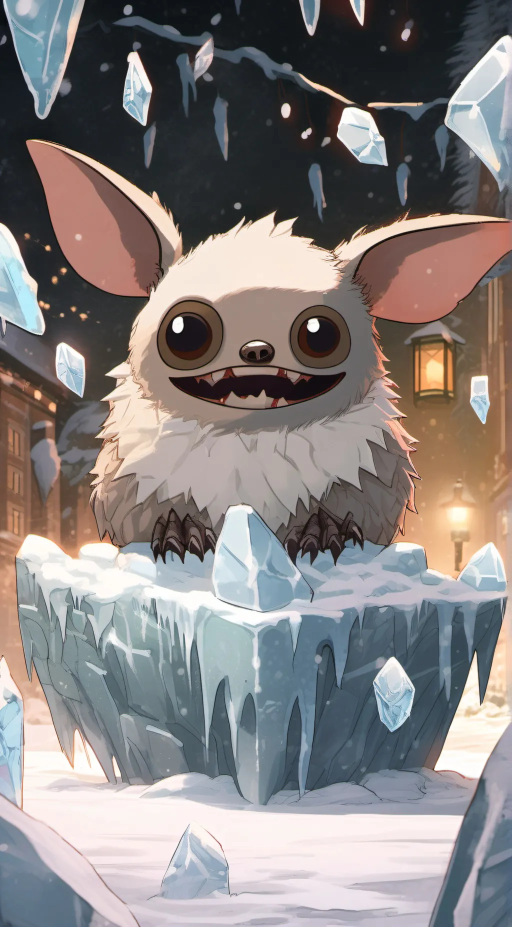 ai character: Ice bat background