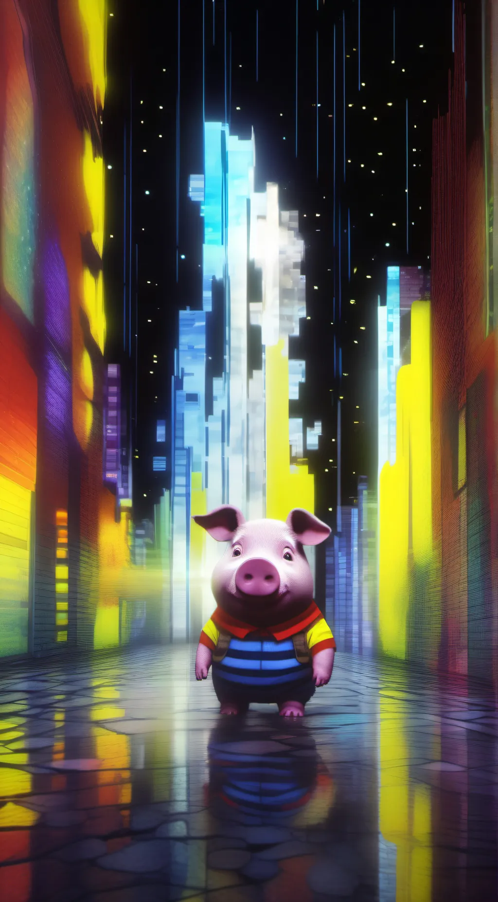 ai character: pibby glitch background