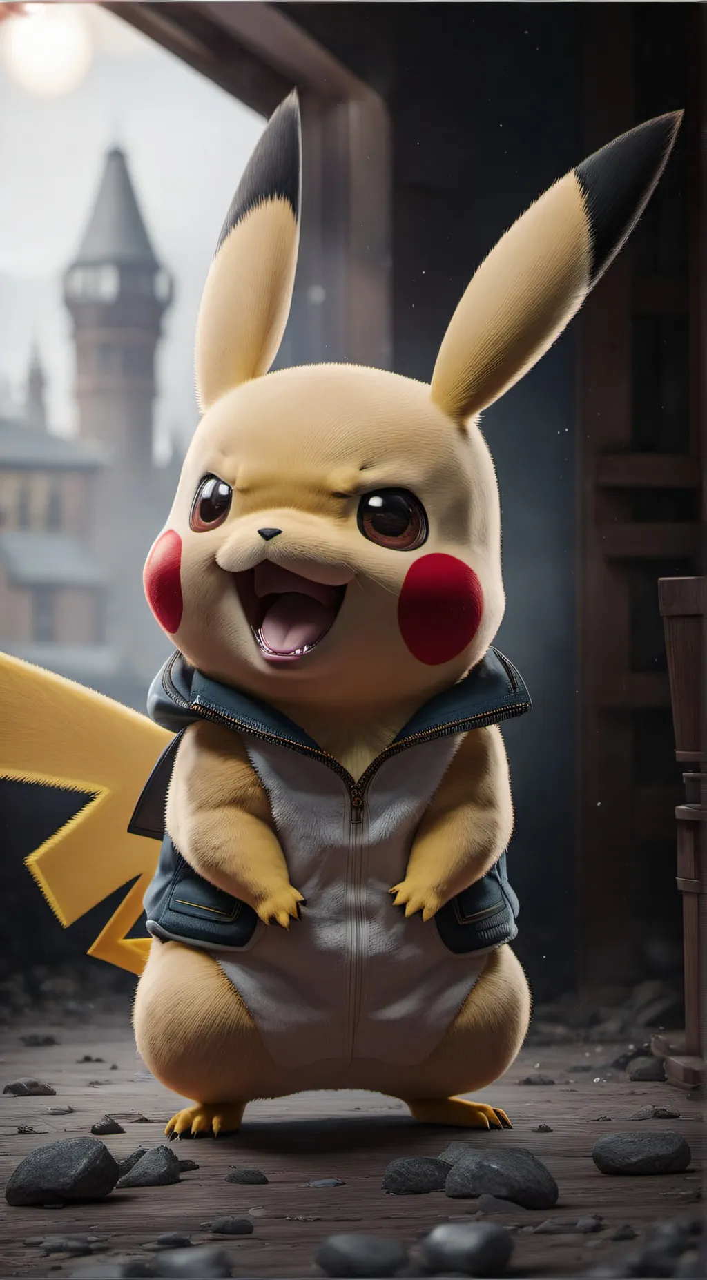 ai character: Pikachu background