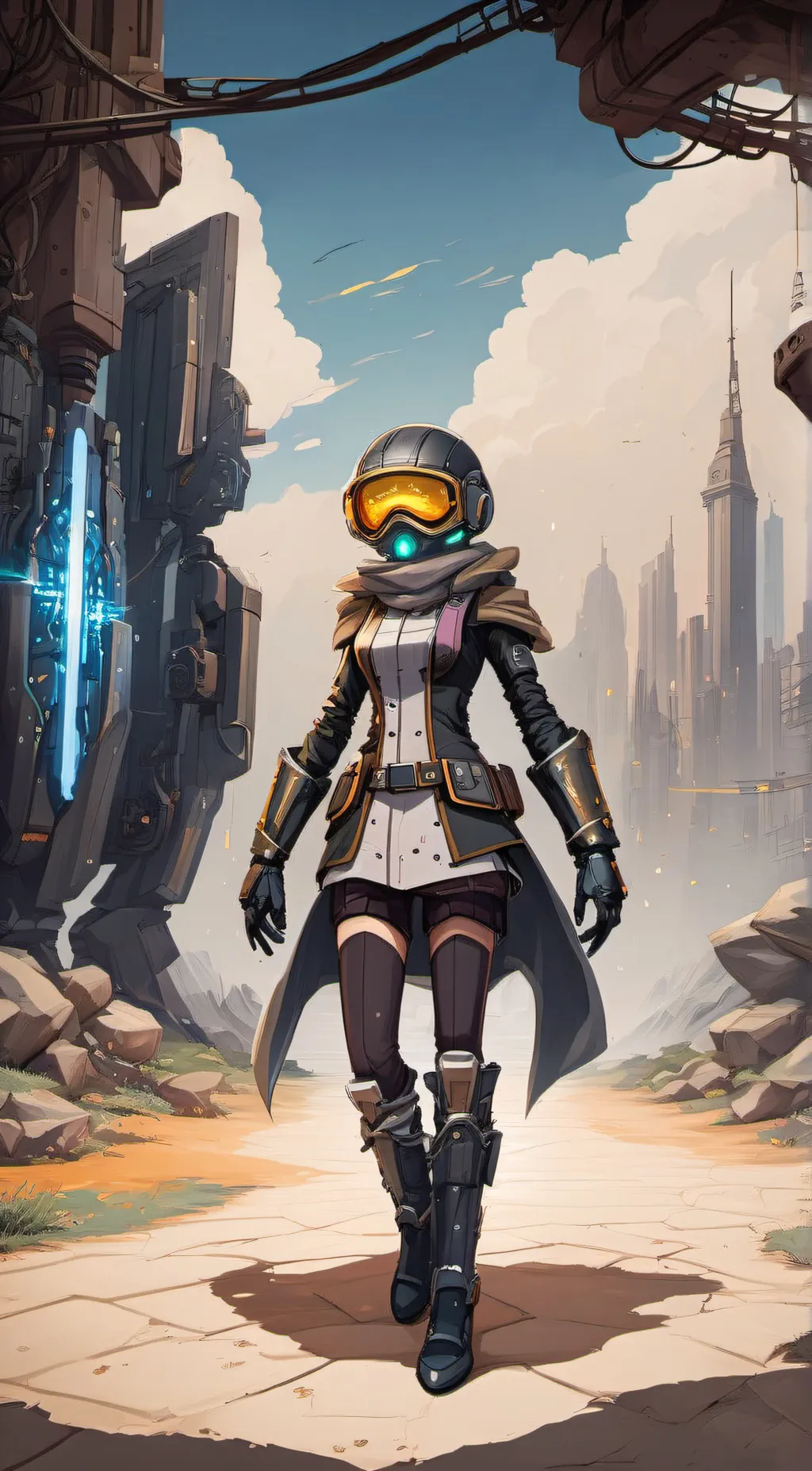 ai character: Clock woman background
