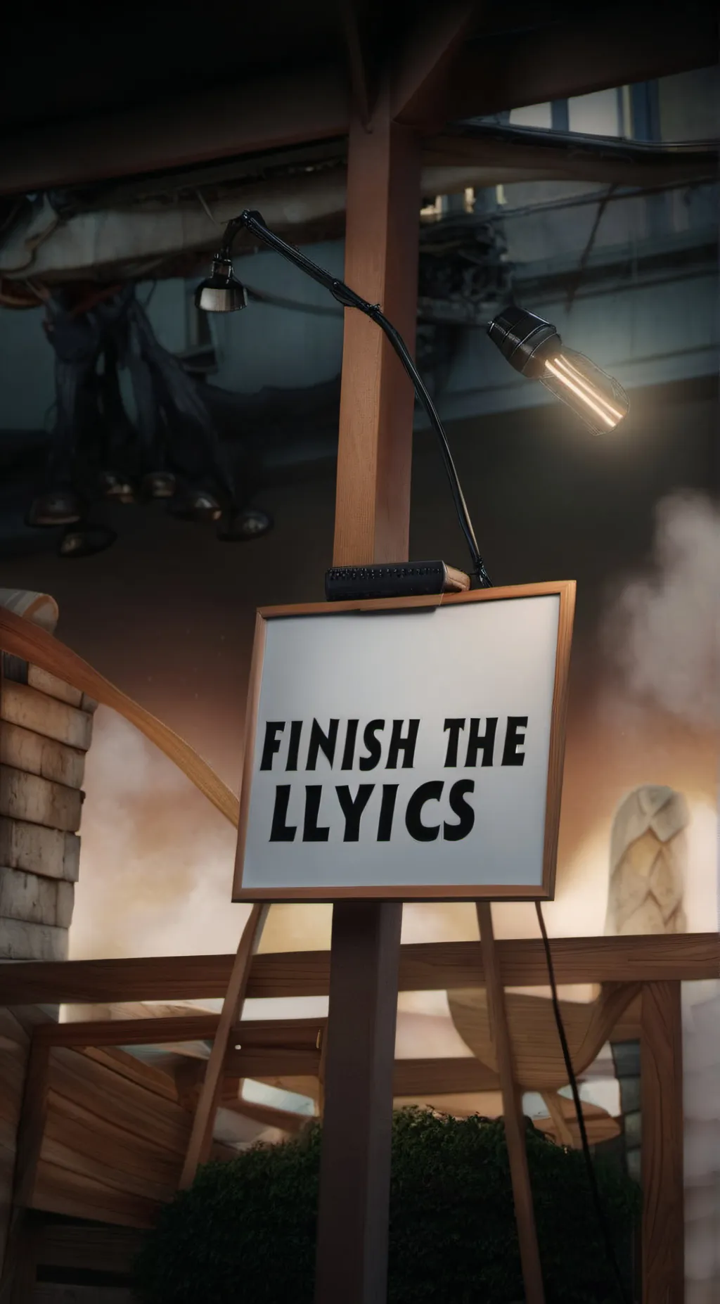 ai character: finish the lyrics background