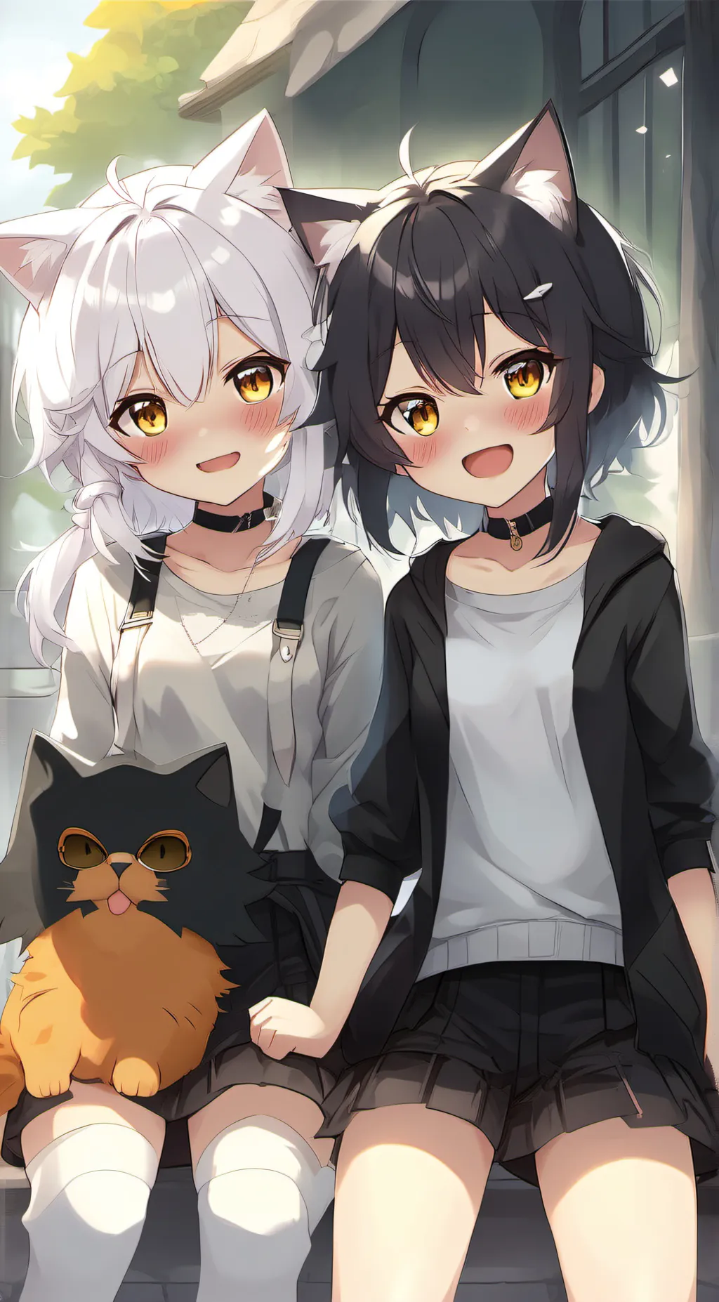 ai character: Lucy & Lucky  background